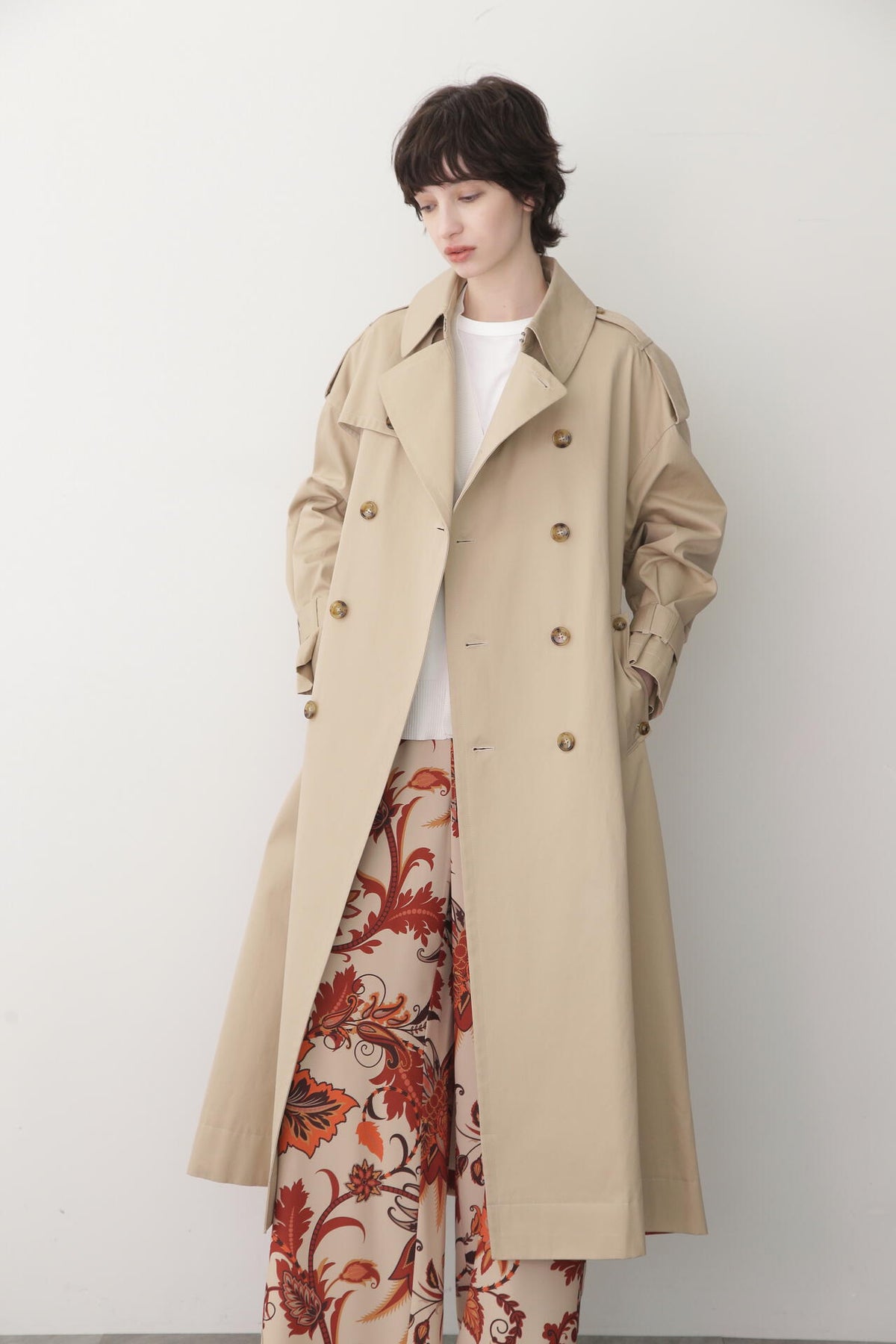 Back Printed Trench Coat