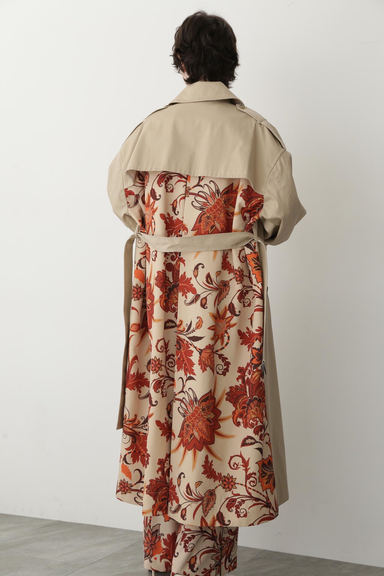 Back Printed Trench Coat