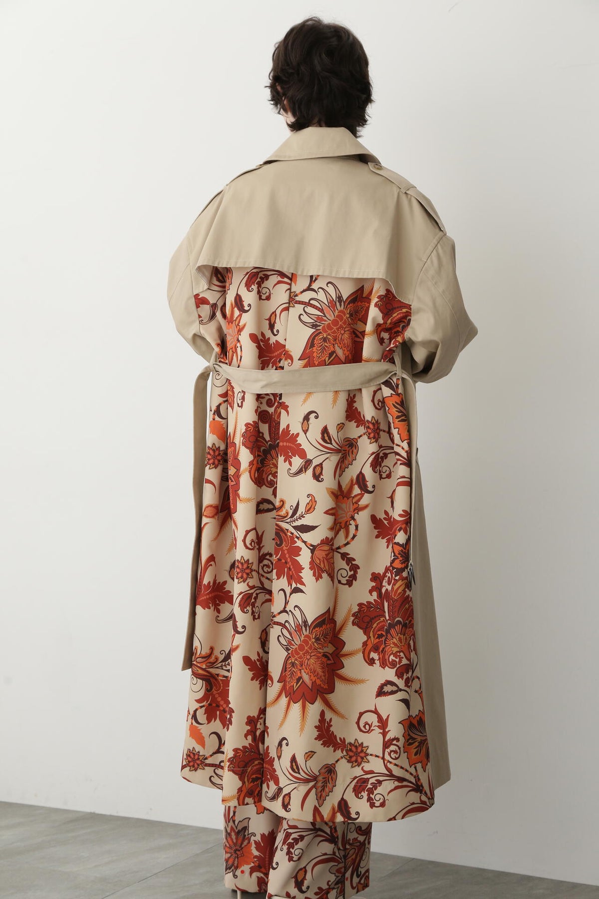 Back Printed Trench Coat
