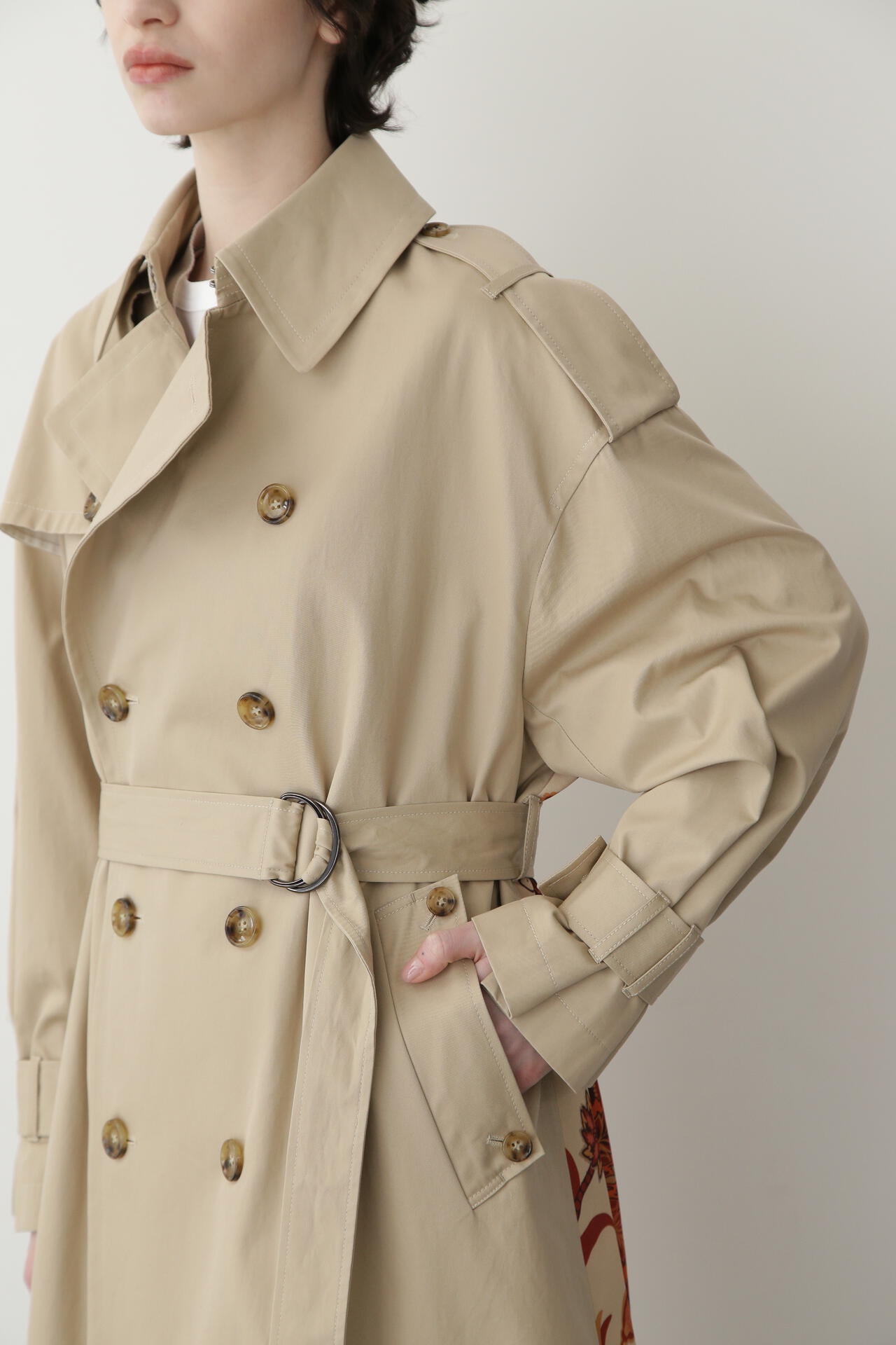 Back Printed Trench Coat