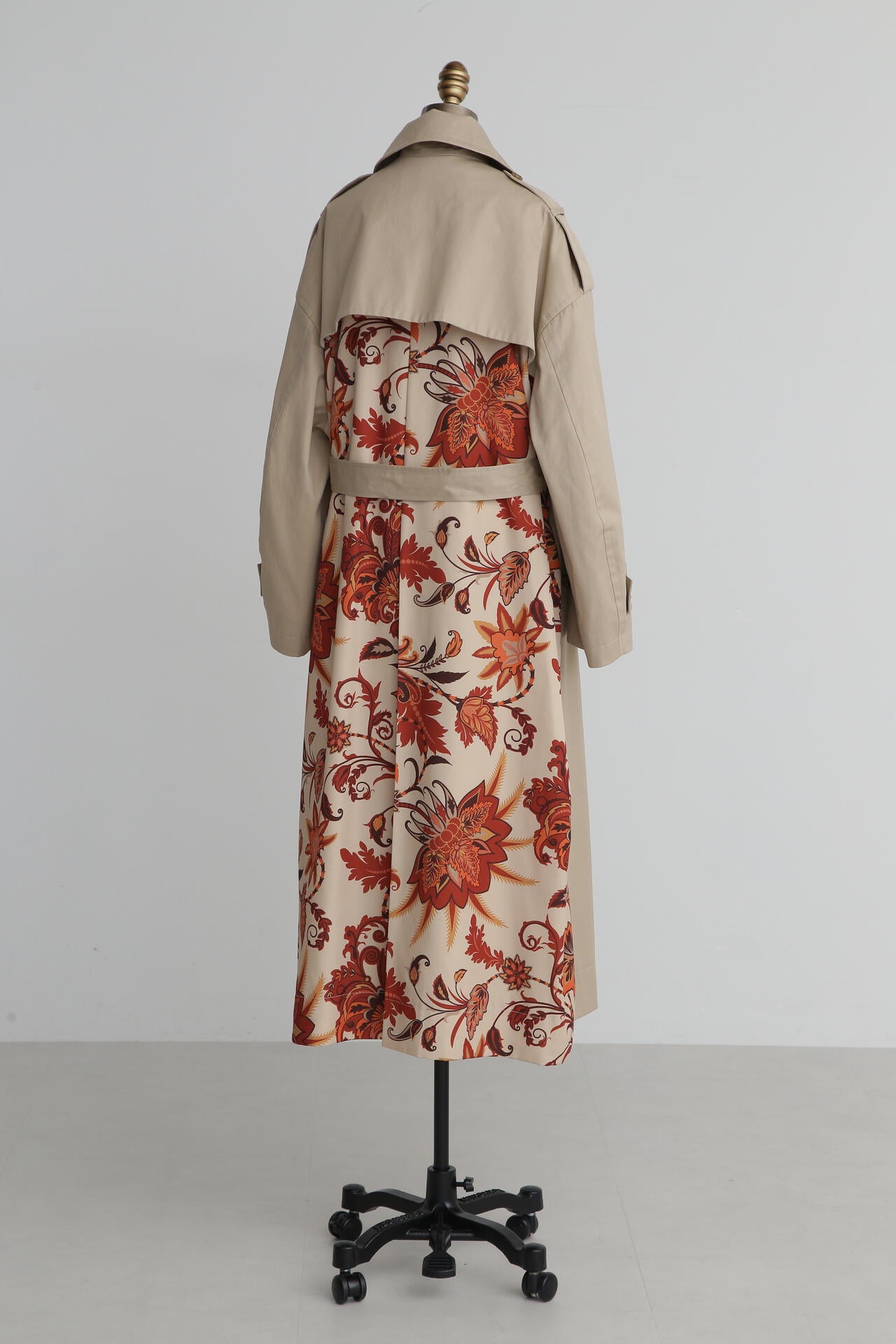 Back Printed Trench Coat