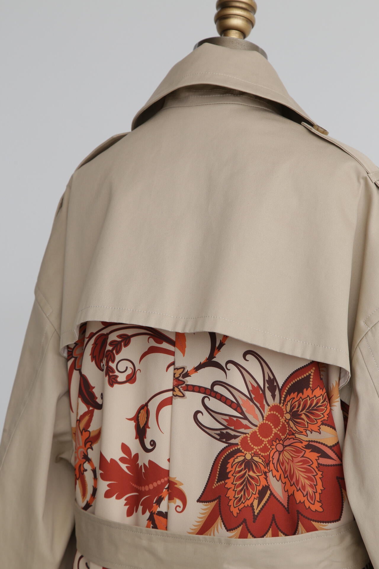 Back Printed Trench Coat