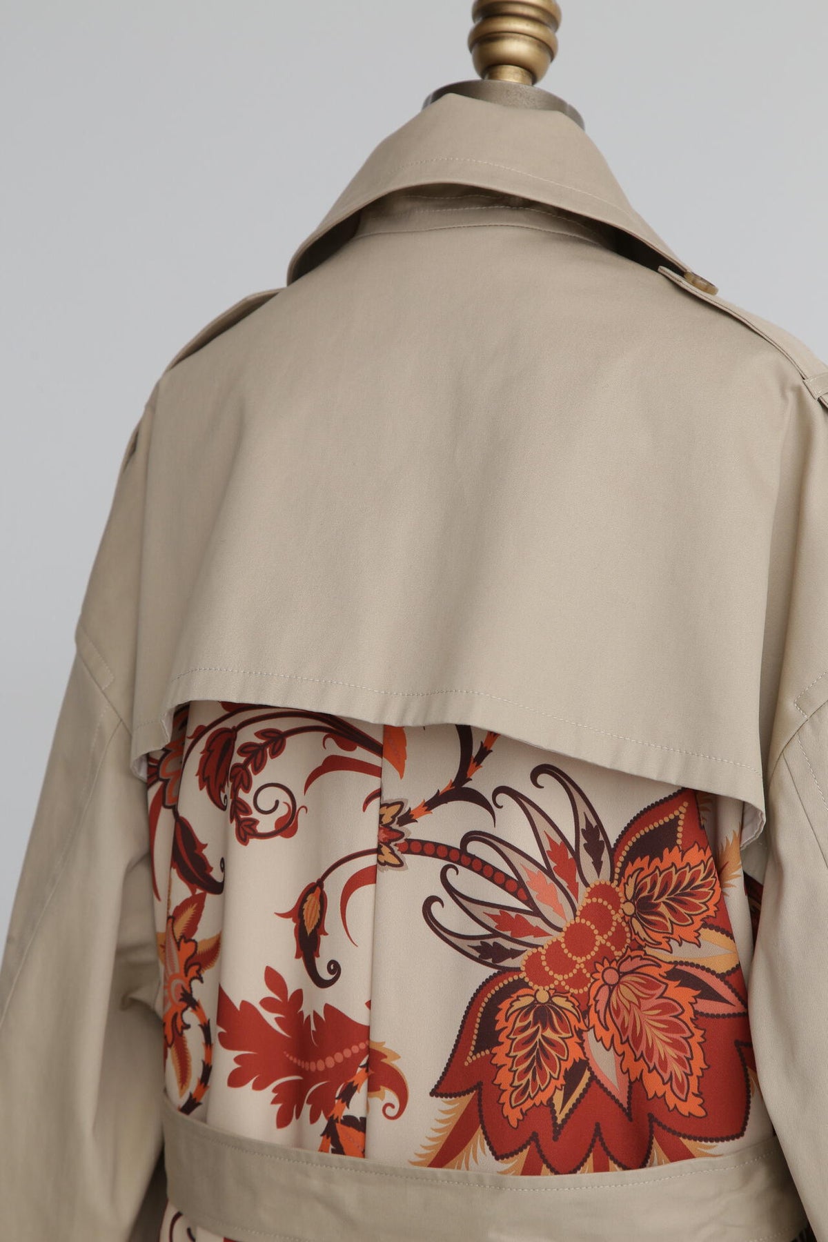 Back Printed Trench Coat