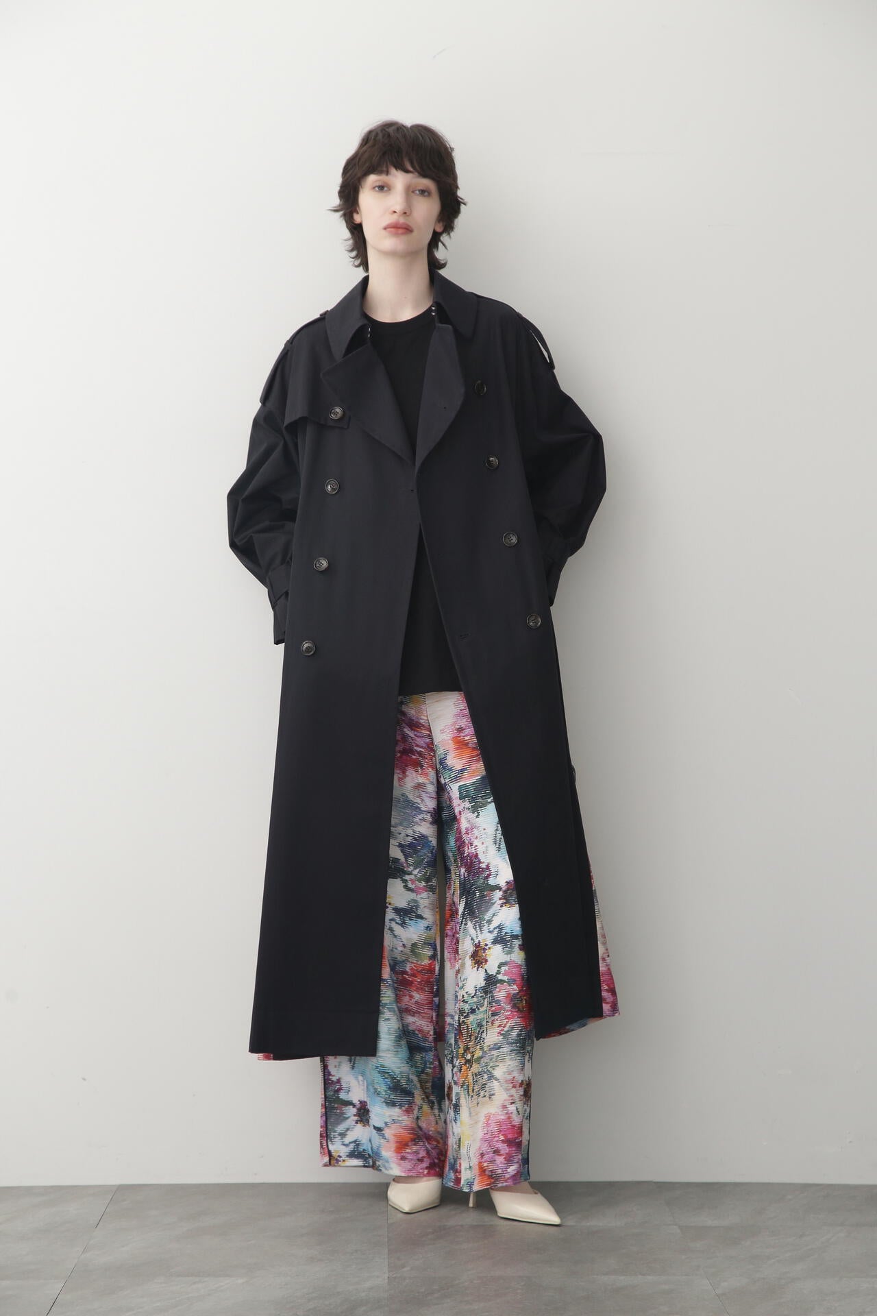 Back Printed Trench Coat