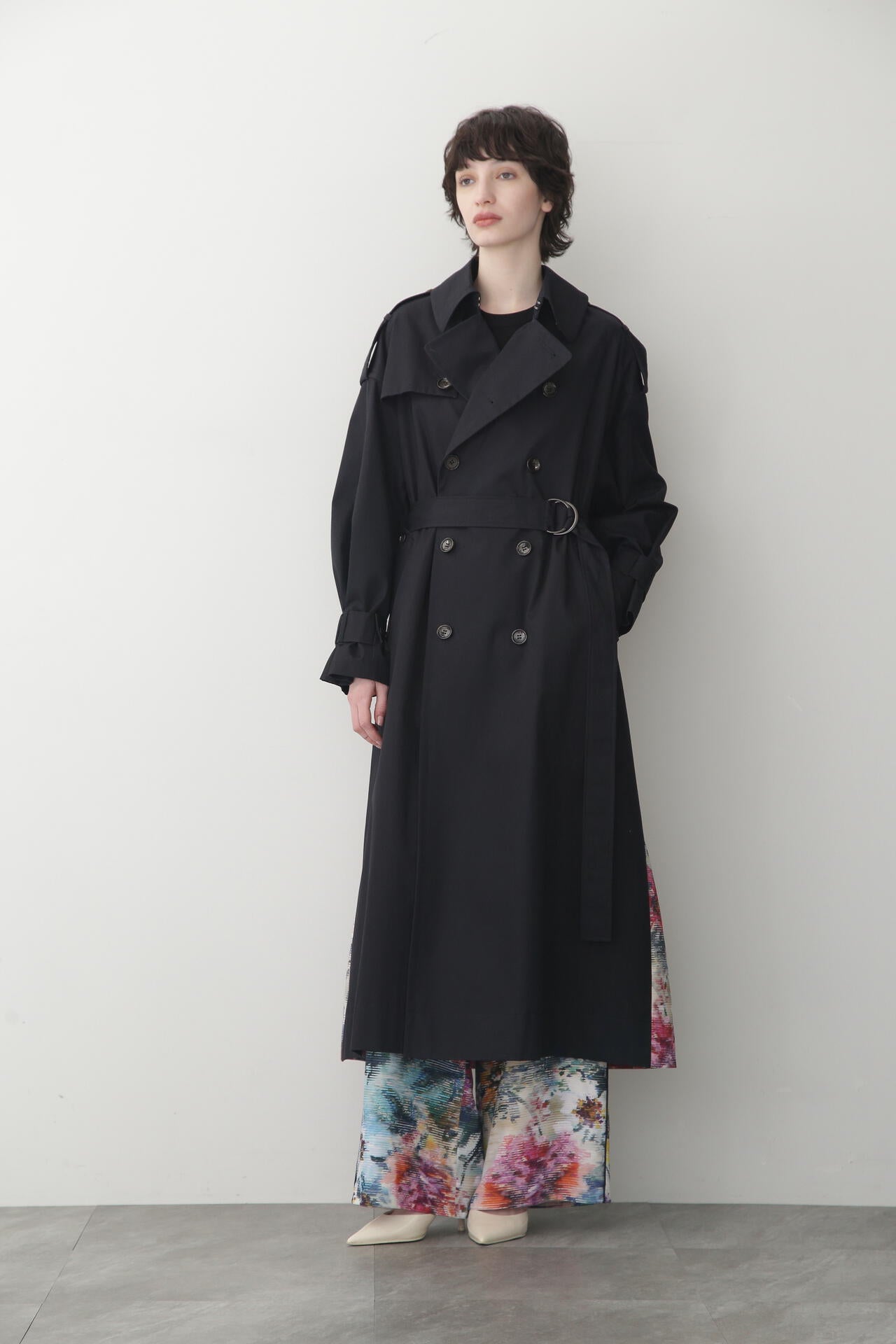 Back Printed Trench Coat