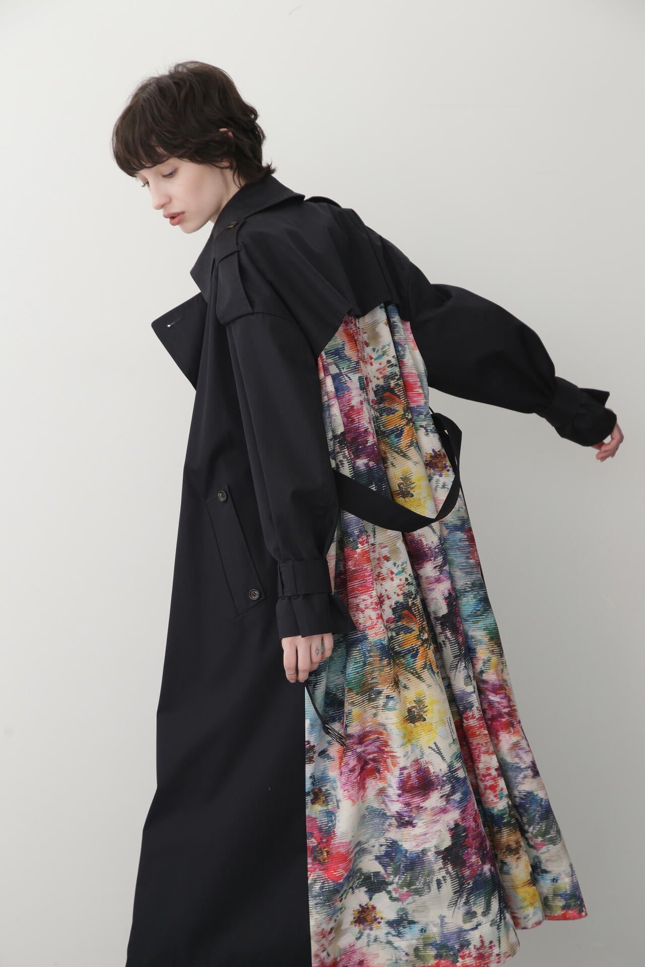 Back Printed Trench Coat