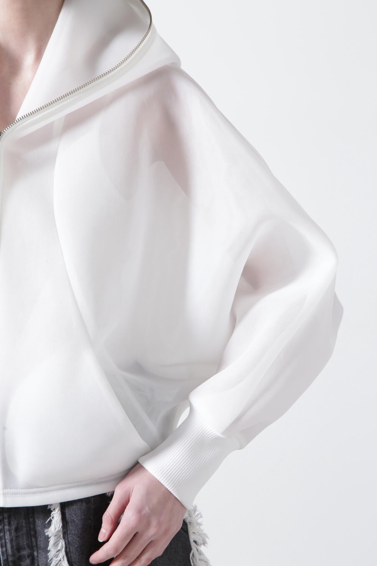 Sheer Doubleknit Hoody