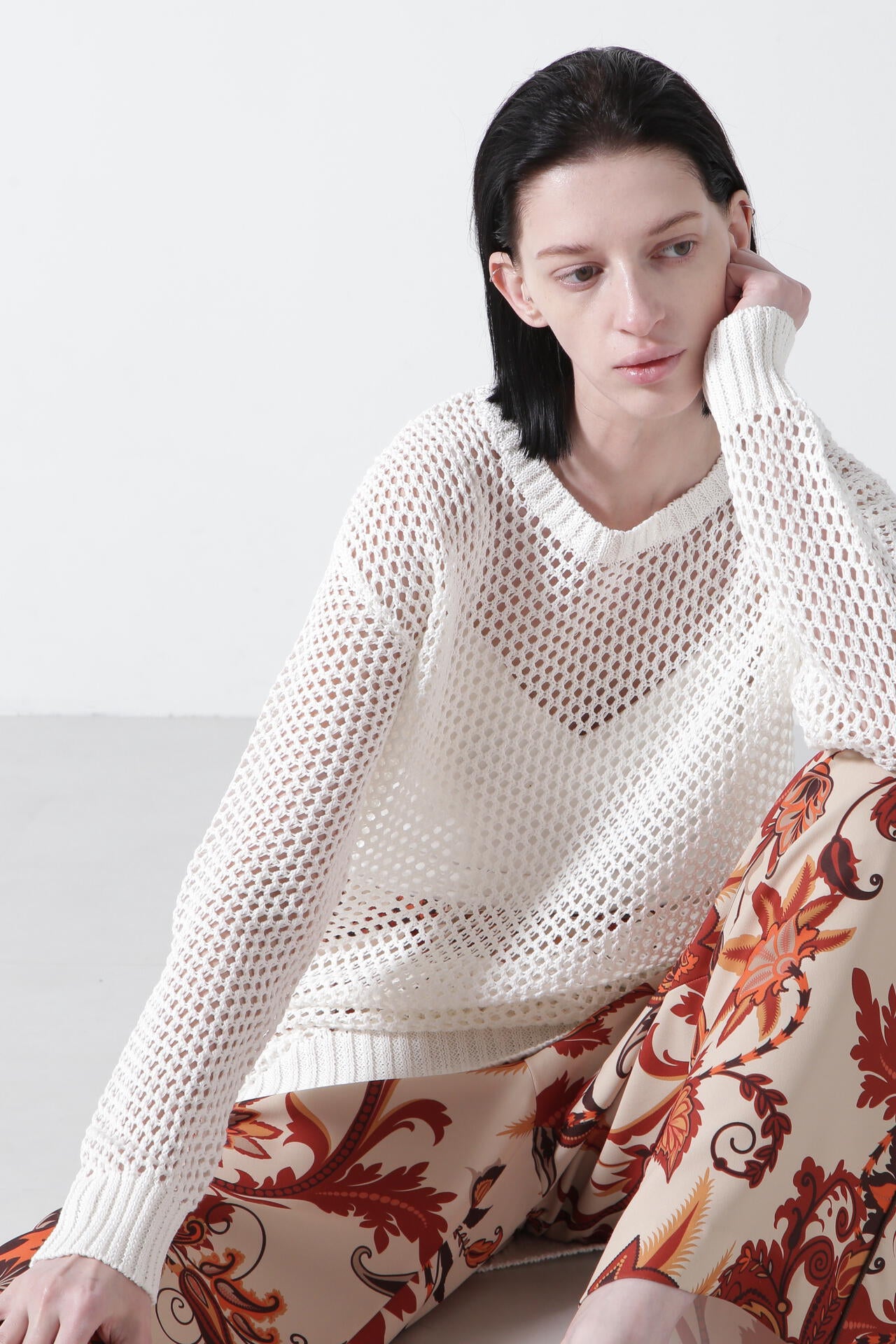 【TV着用】Gima Cotton Mesh Knit