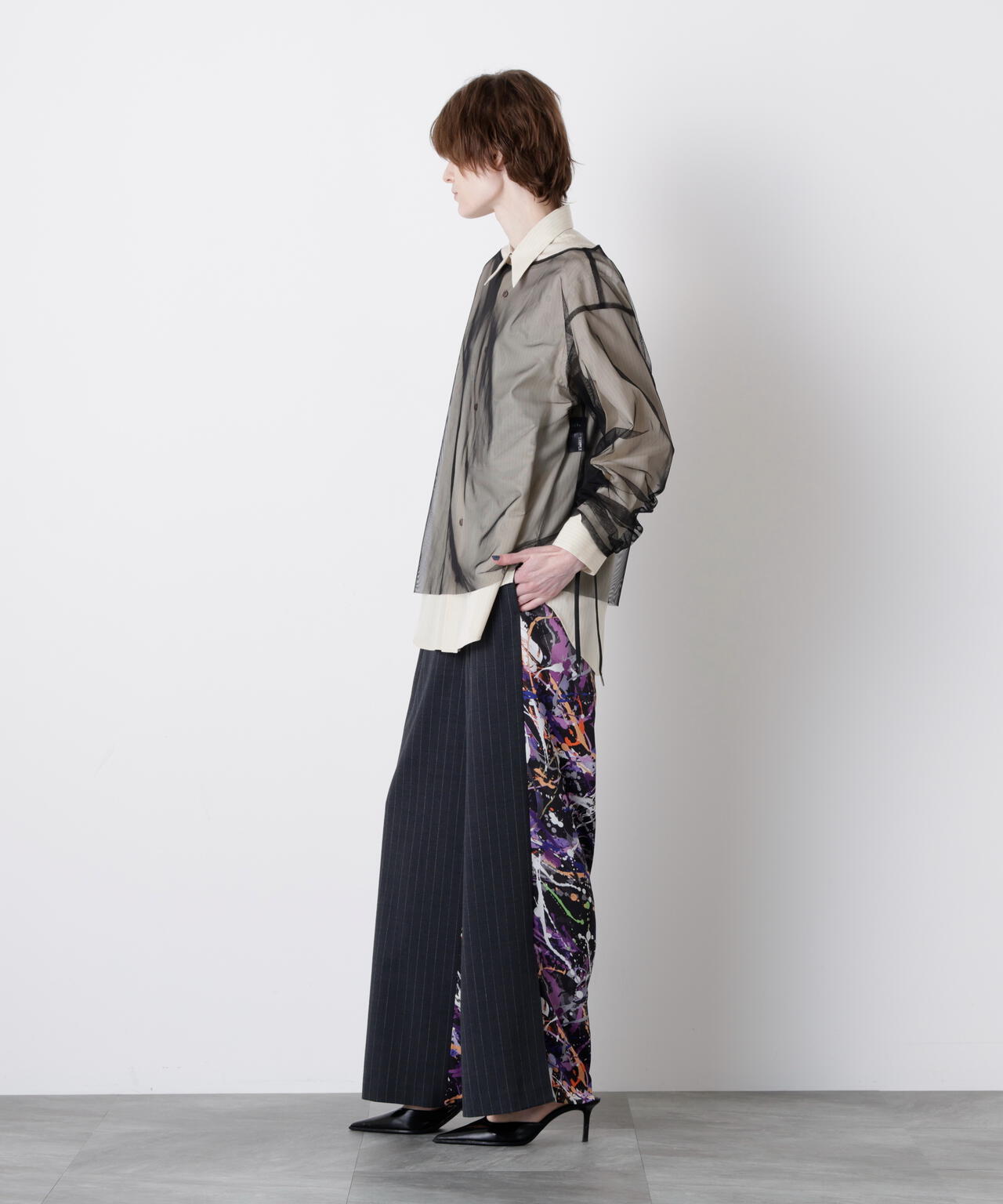 Sheer Organdy Combi Shirts