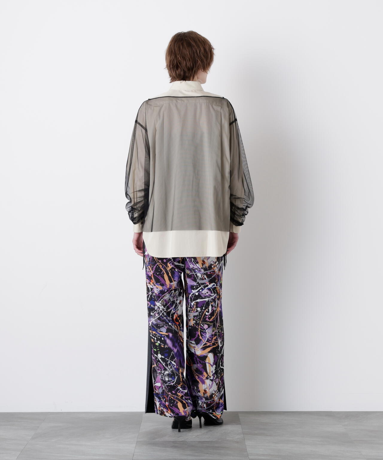 Sheer Organdy Combi Shirts