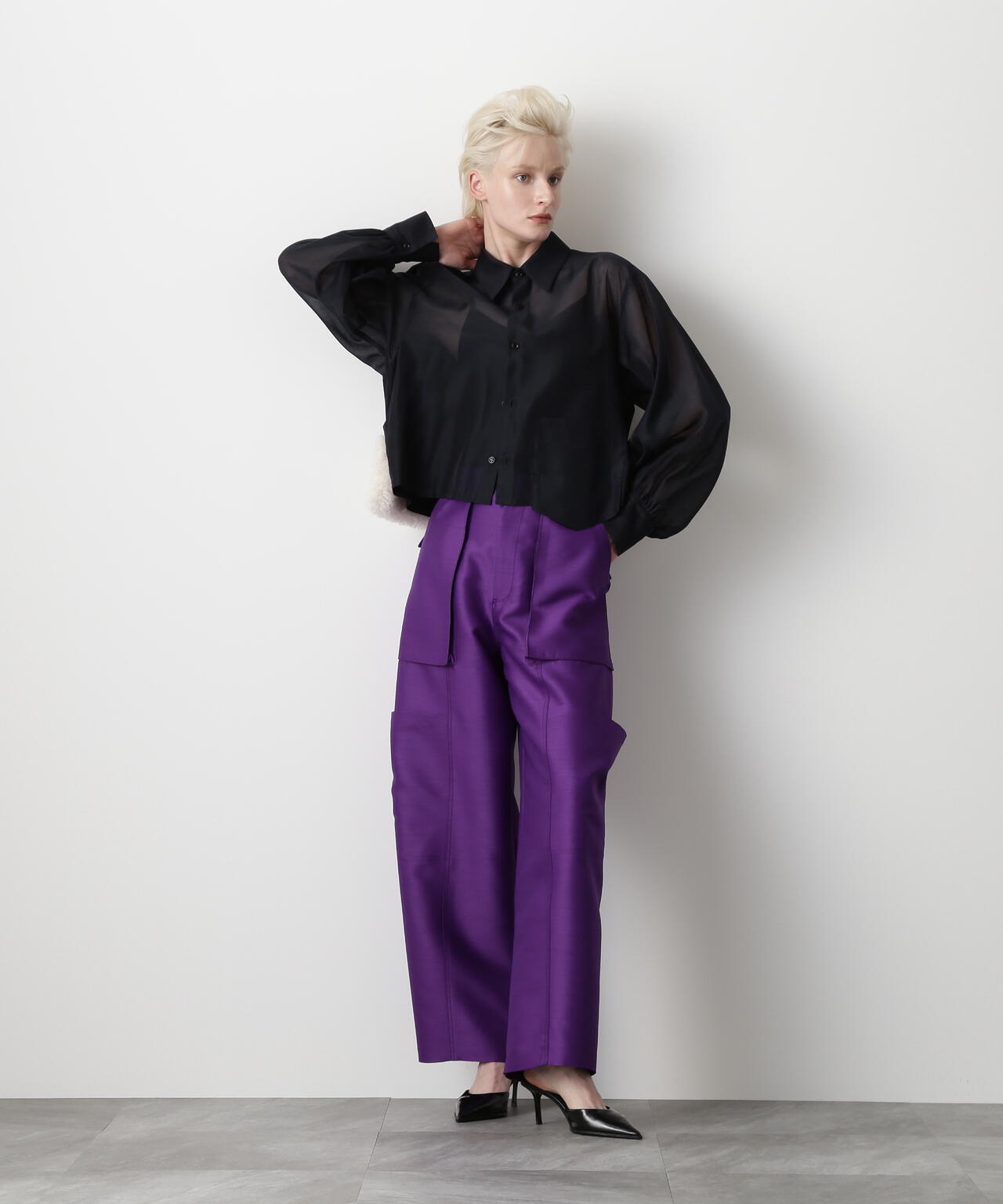 Fur Trim Combination Blouse