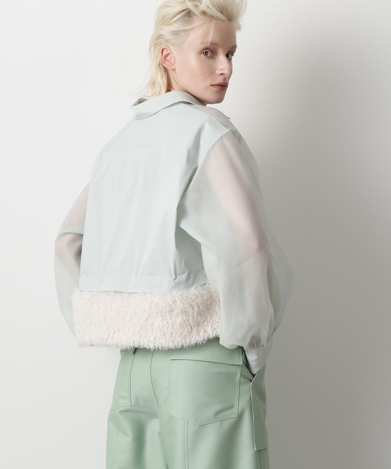 Fur Trim Combination Blouse