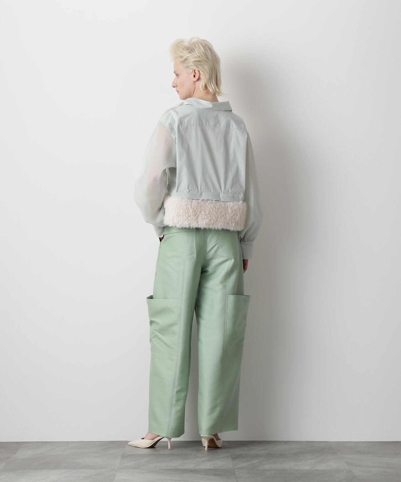 Fur Trim Combination Blouse