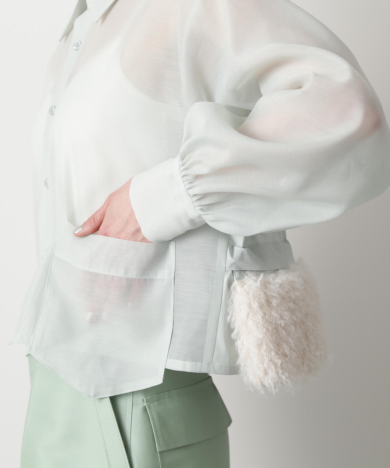 Fur Trim Combination Blouse