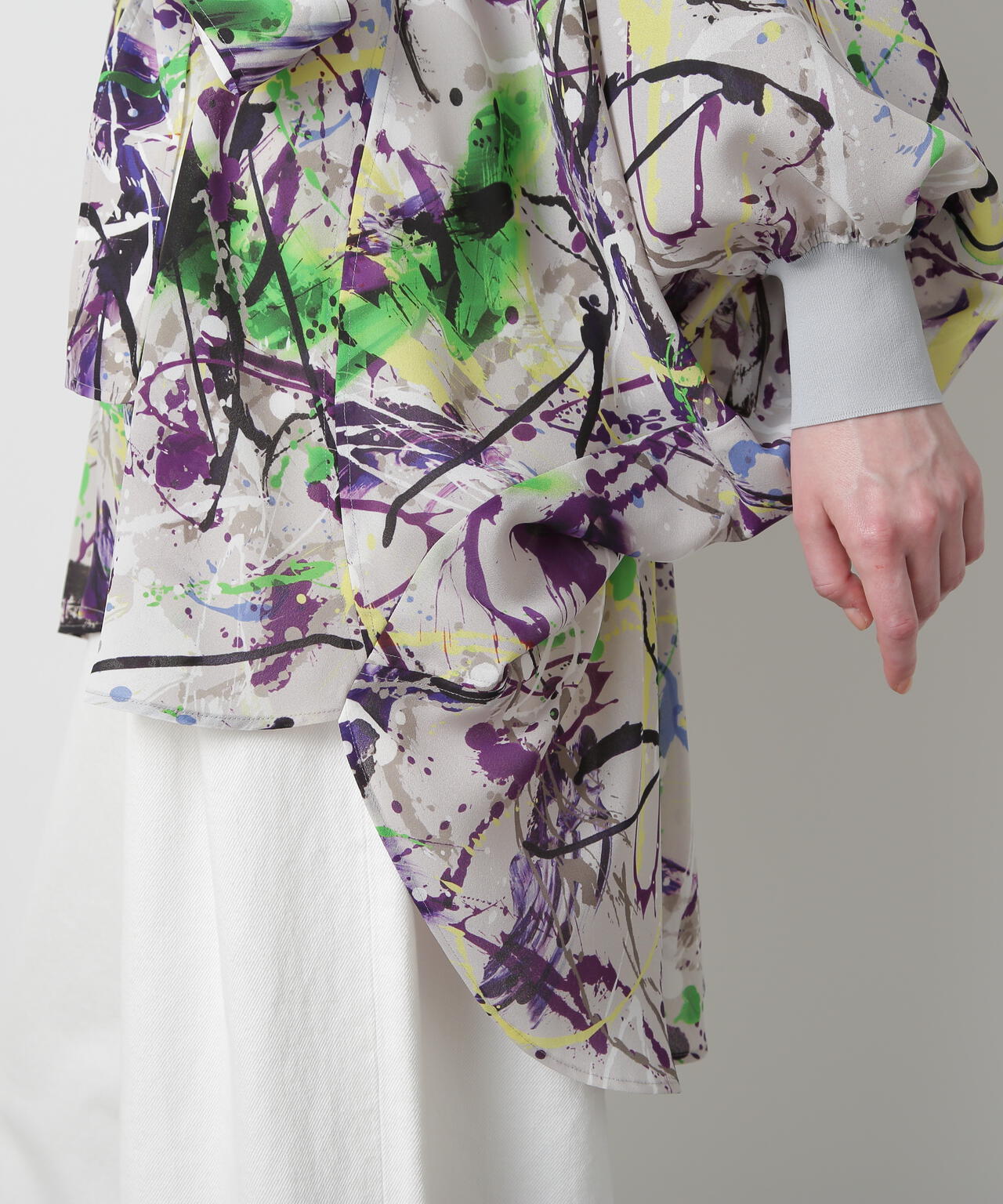 Printed Belted Bige Ste Shirts