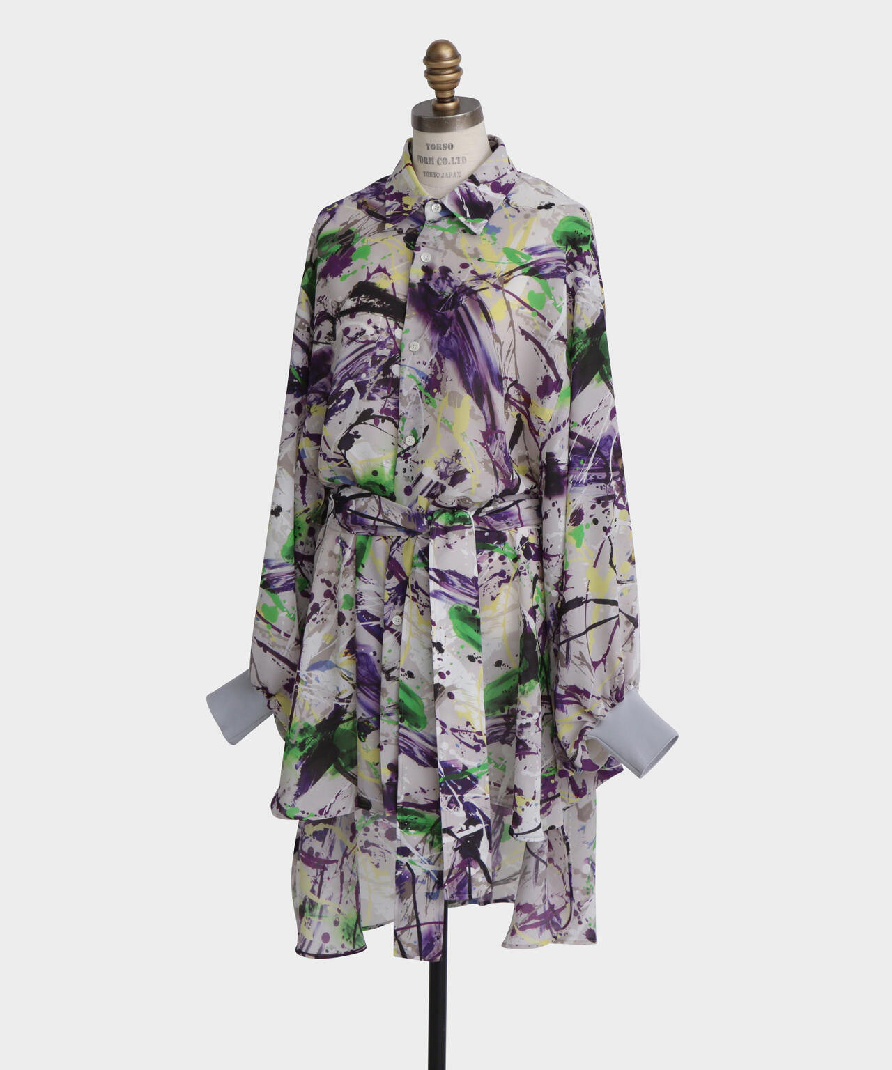 Printed Belted Bige Ste Shirts
