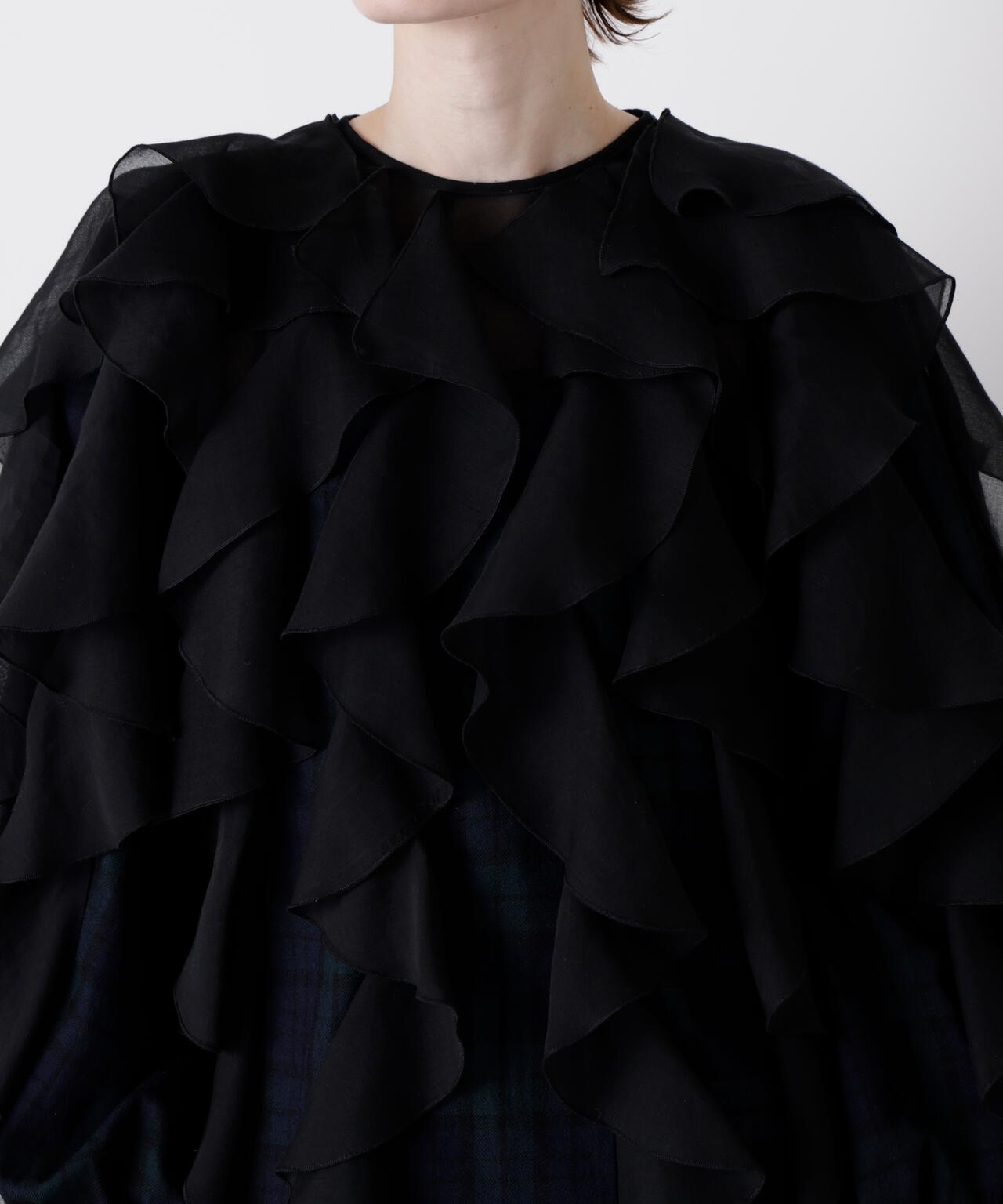 Sheer Combination Pattern Blouse