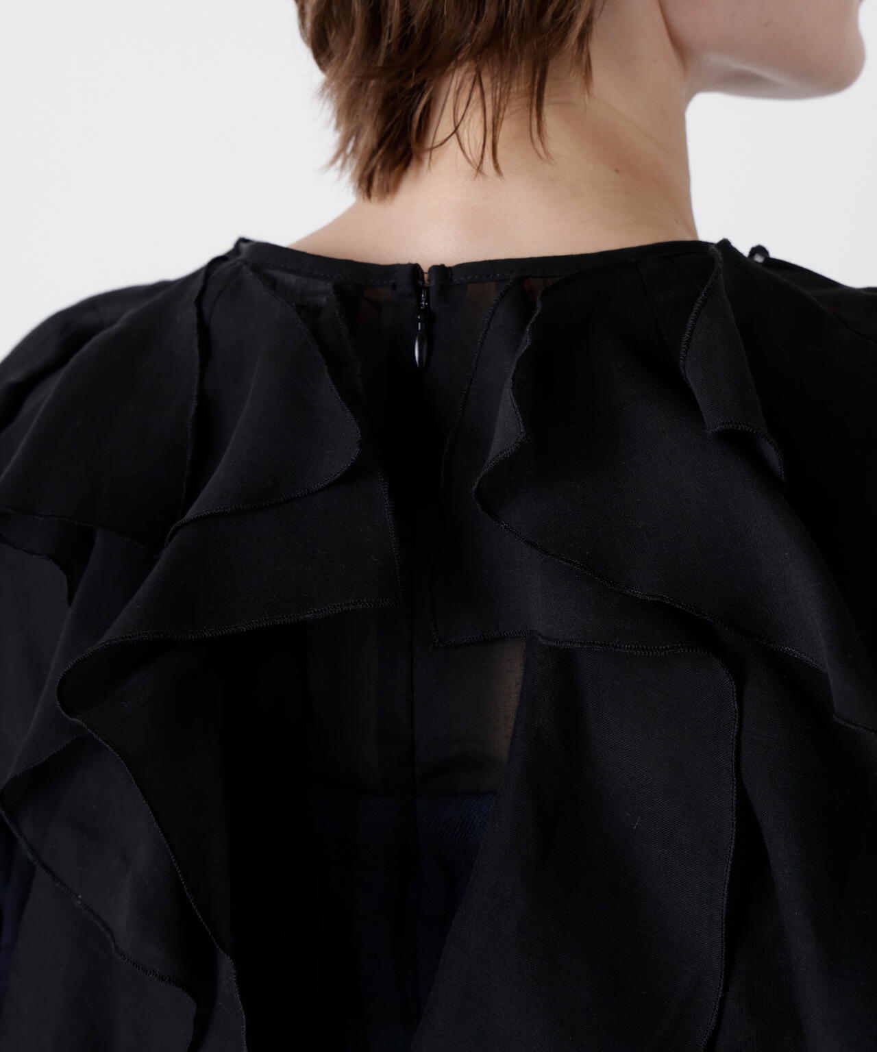 Sheer Combination Pattern Blouse