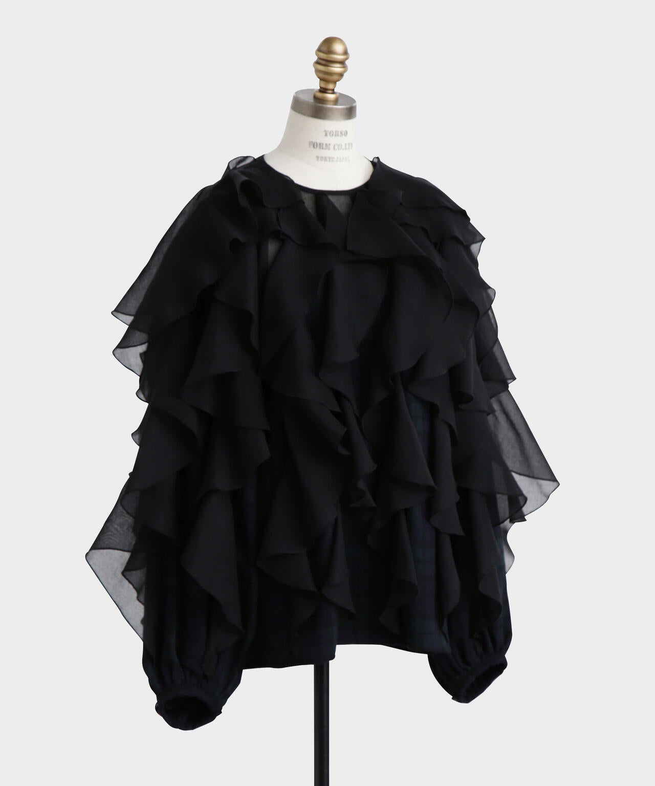 Sheer Combination Pattern Blouse