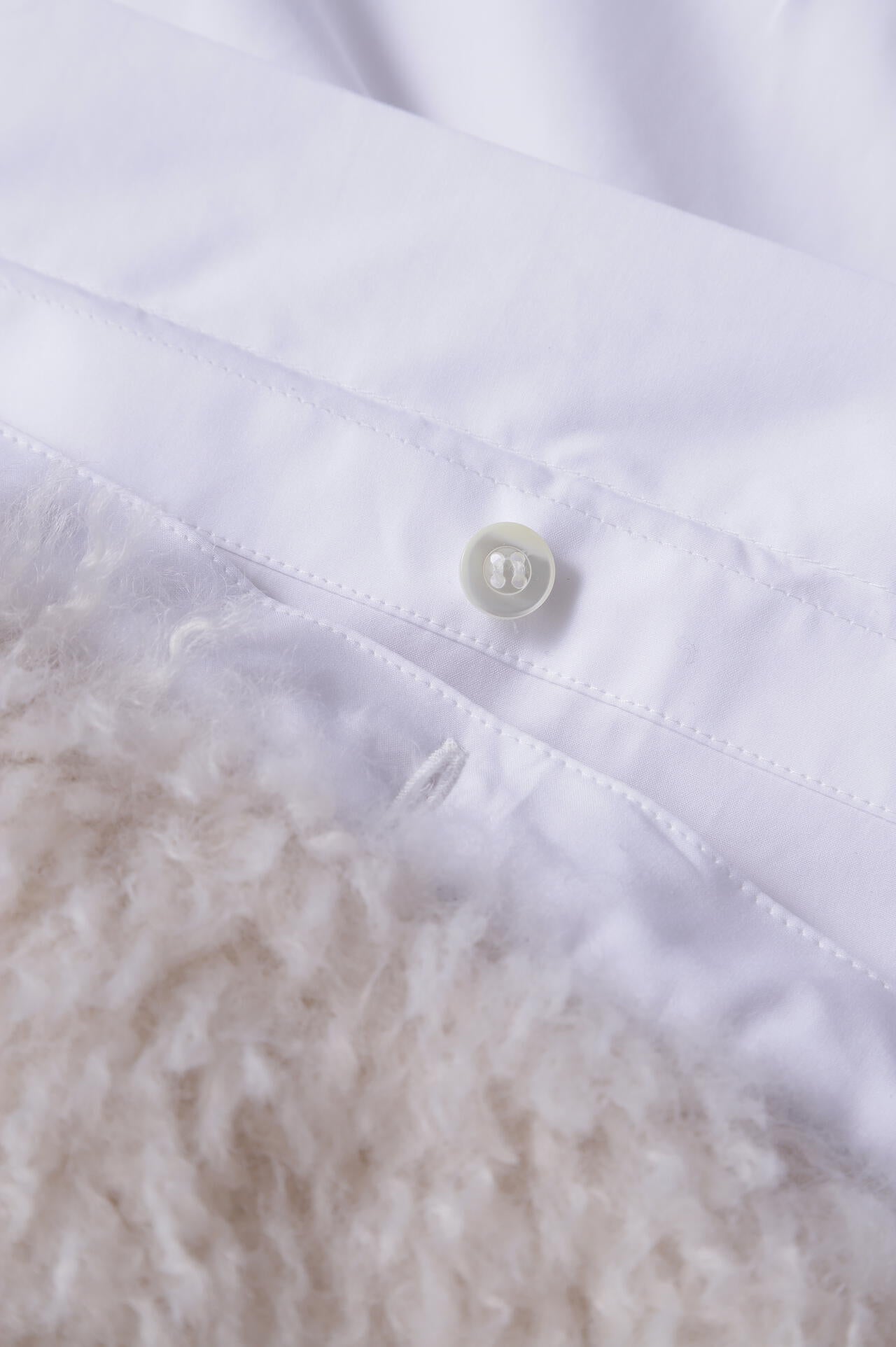 Fur Trim Combi Shirts