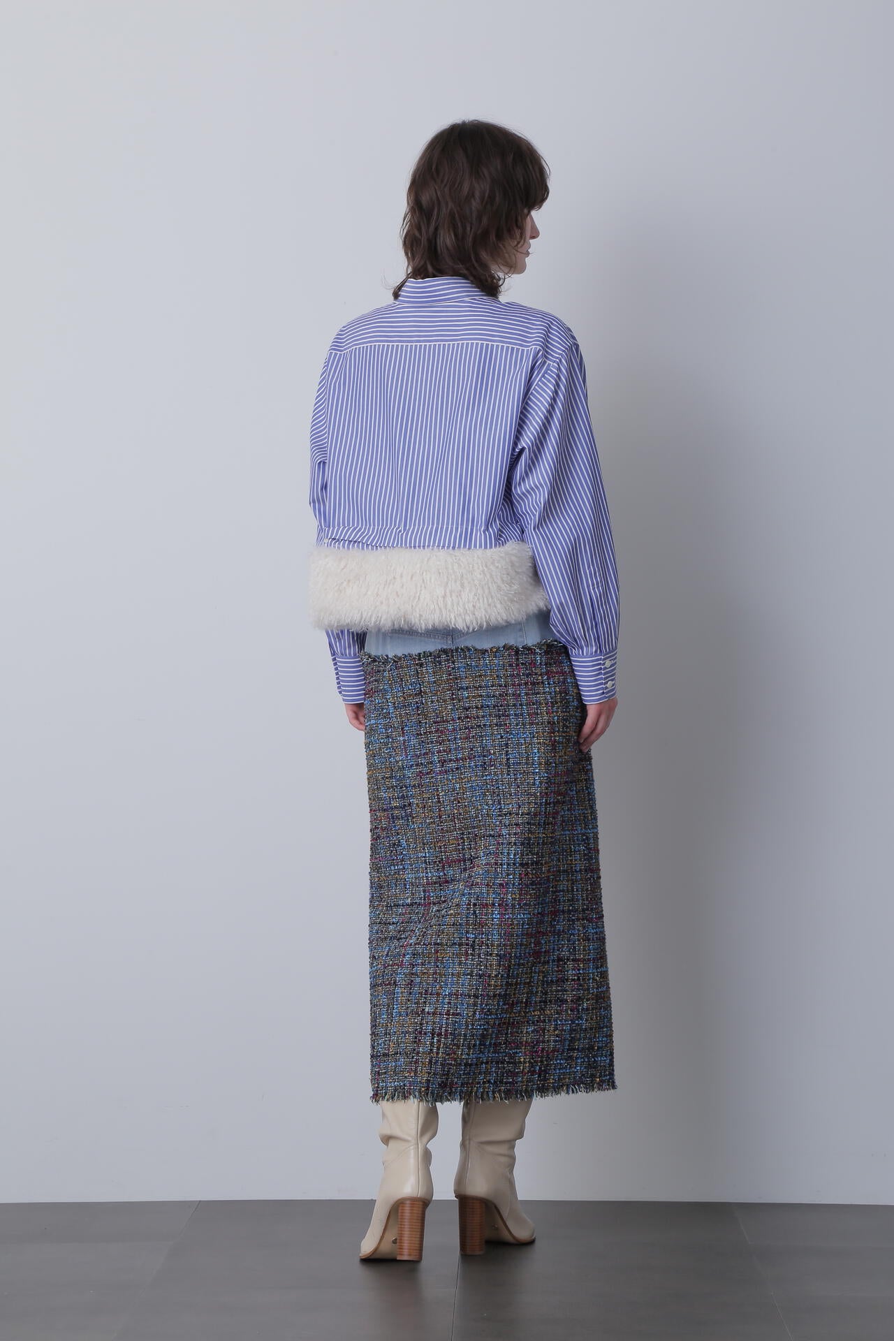 Fur Trim Combi Shirts