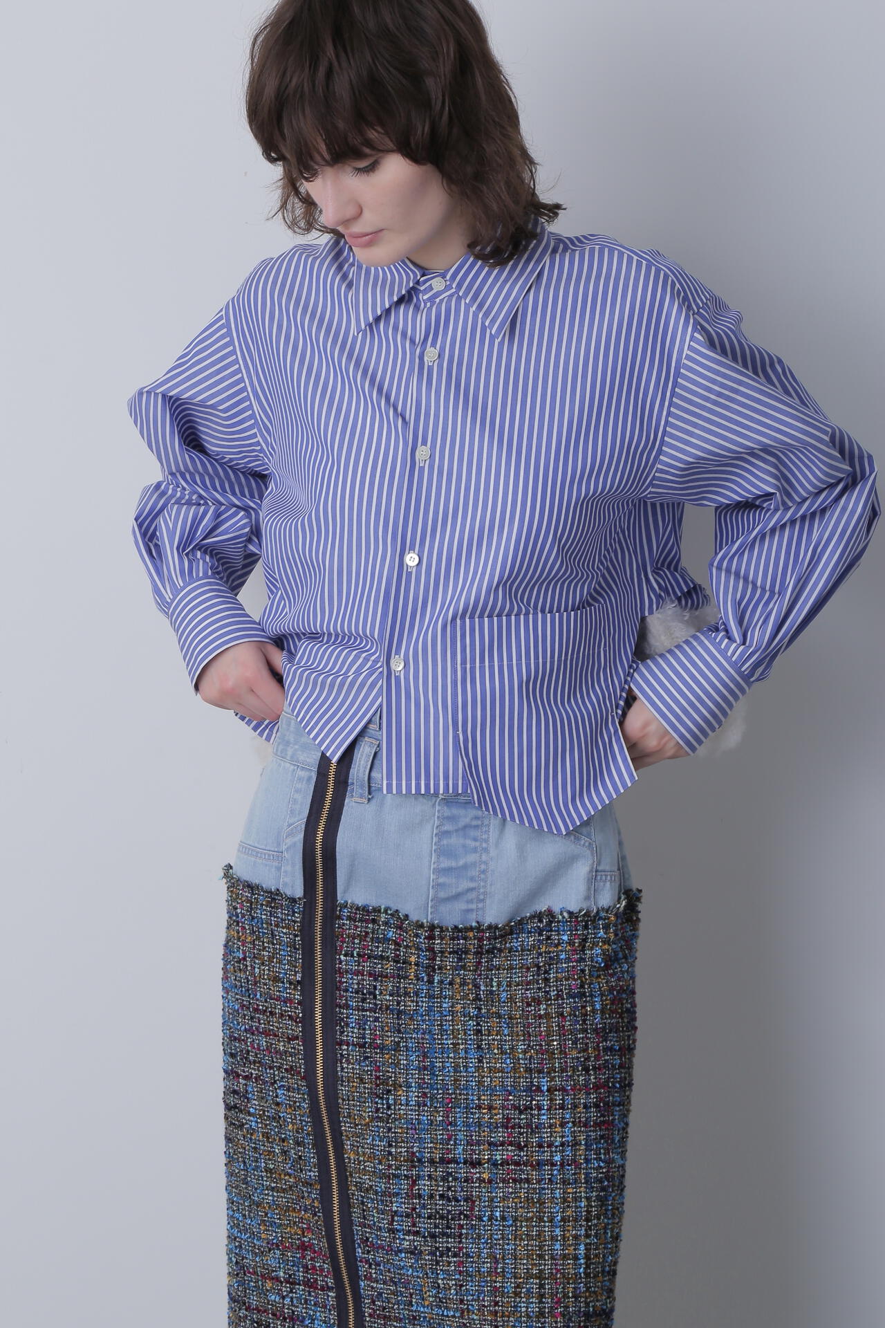 Fur Trim Combi Shirts