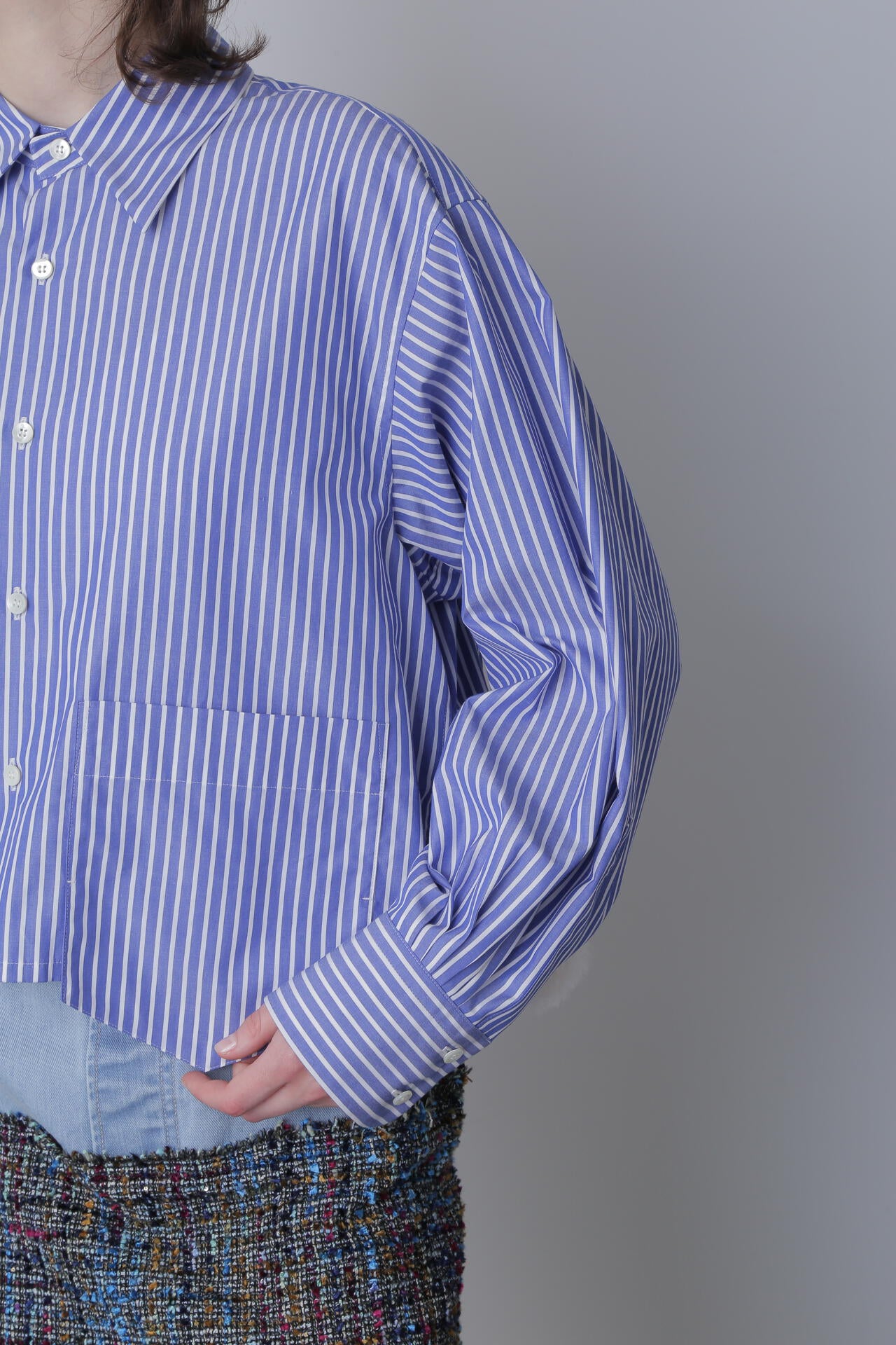 Fur Trim Combi Shirts