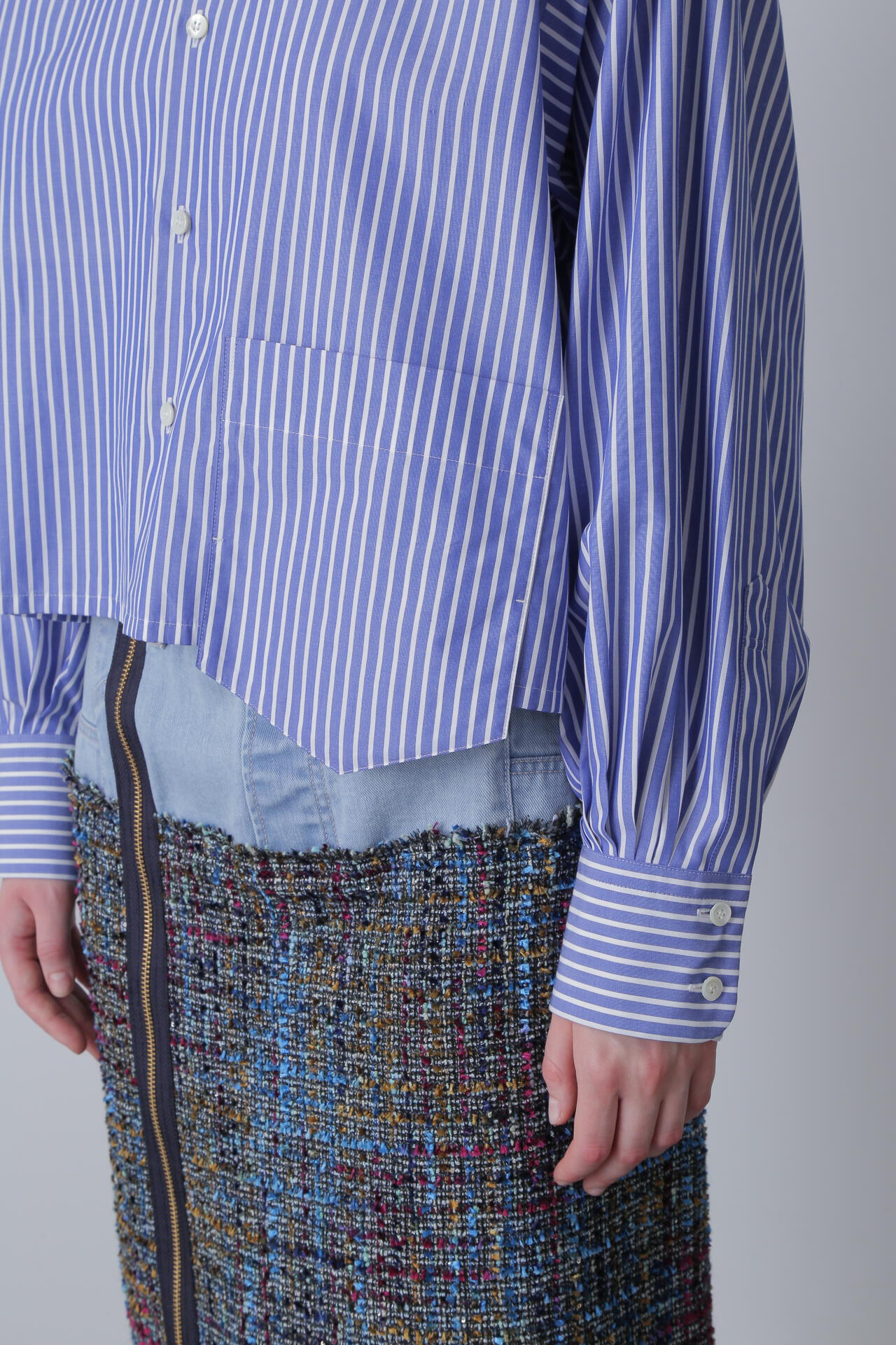 Fur Trim Combi Shirts