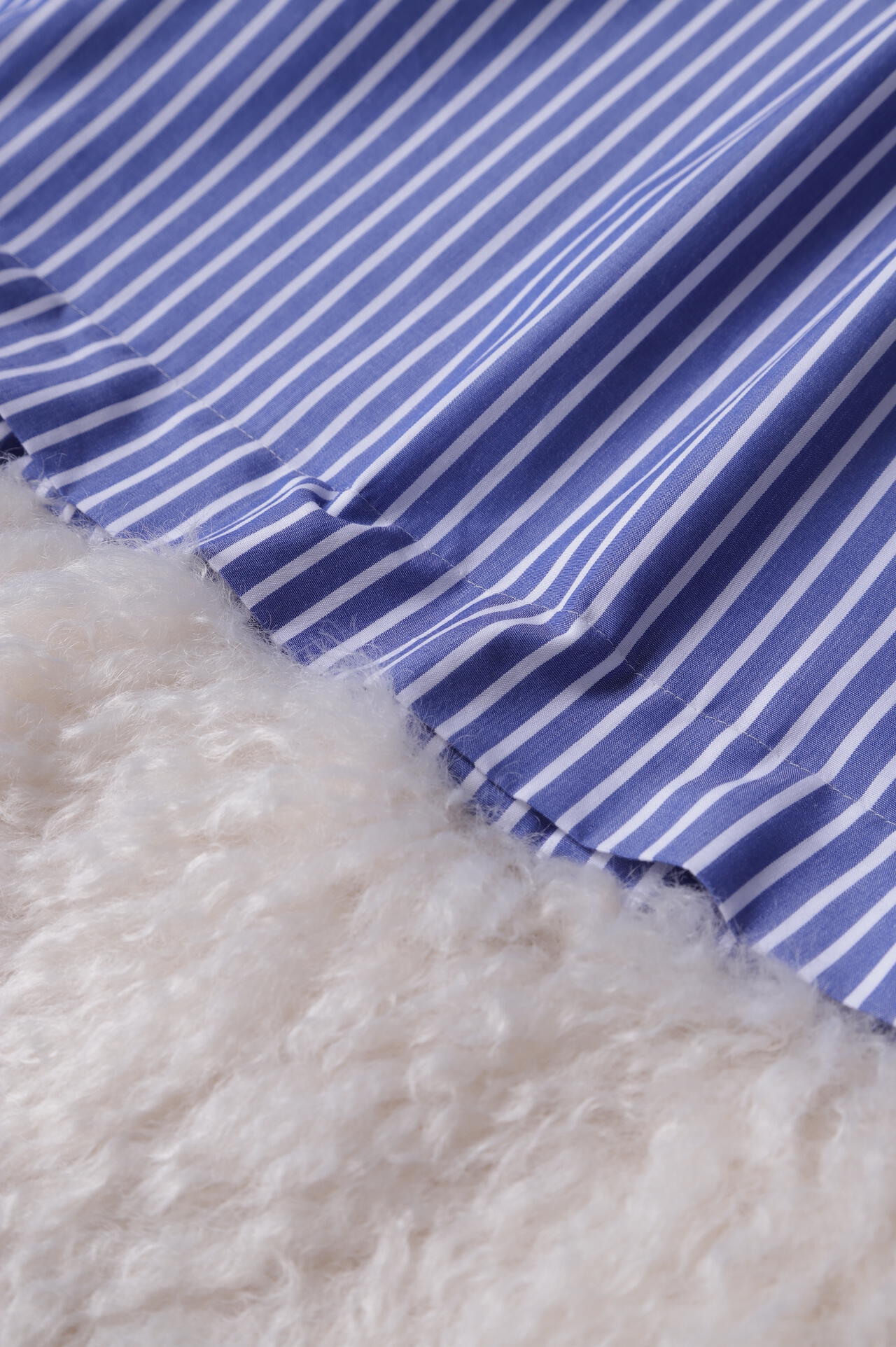 Fur Trim Combi Shirts