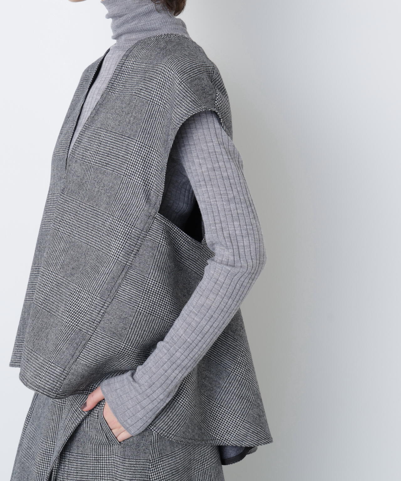 Back Peplum Gilet BL