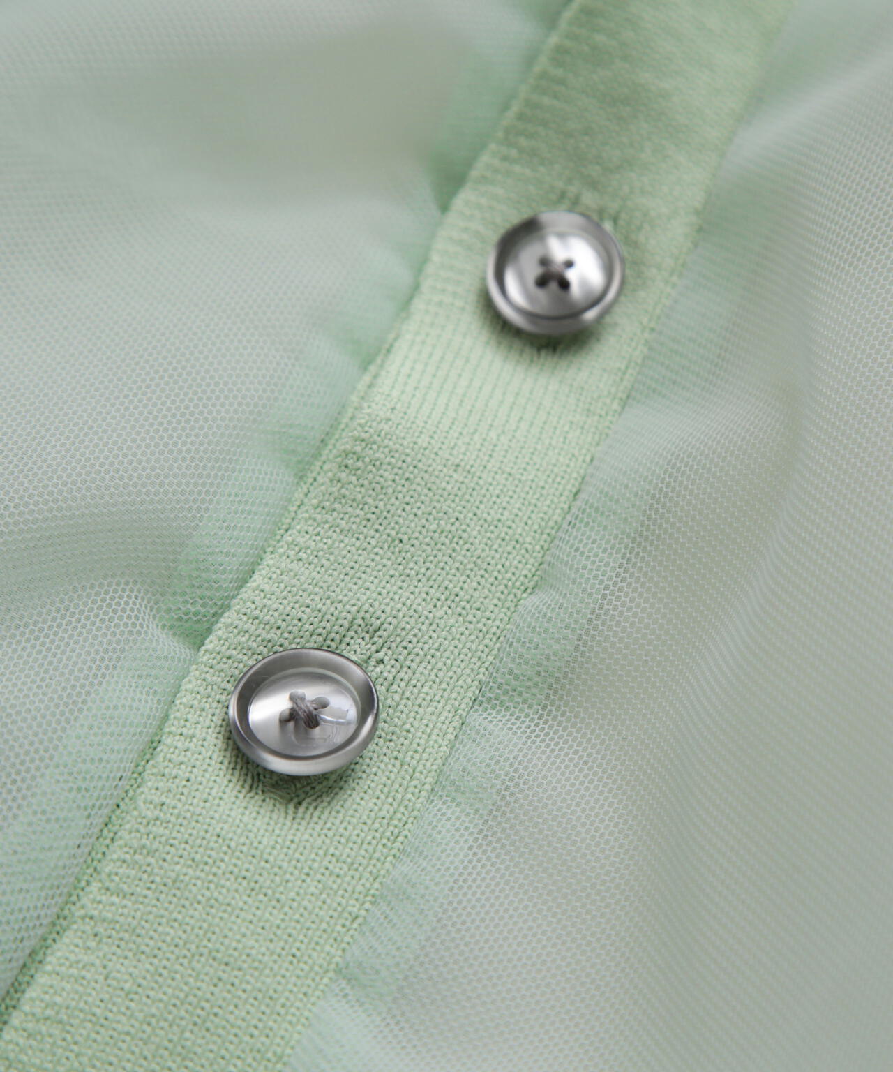 Tulle Organdy Cardigan Blouse