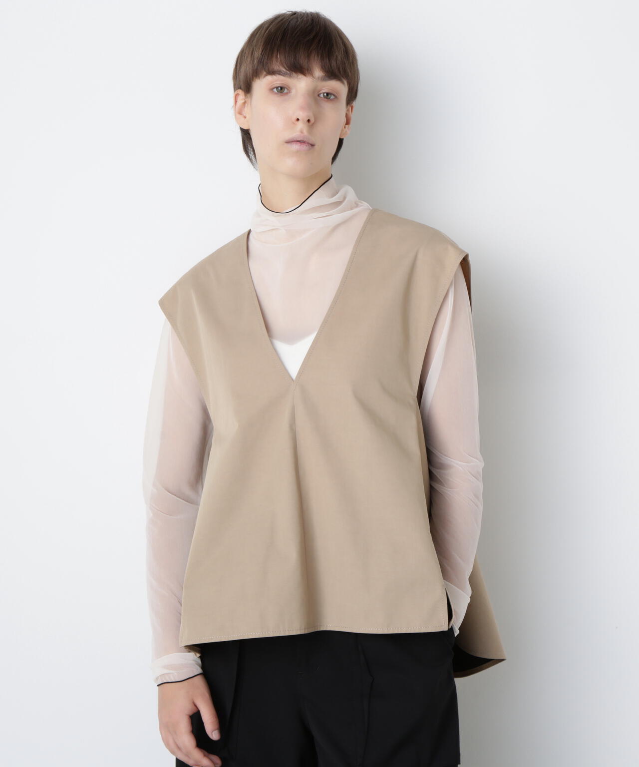 Back Peplum Gilet Blouse