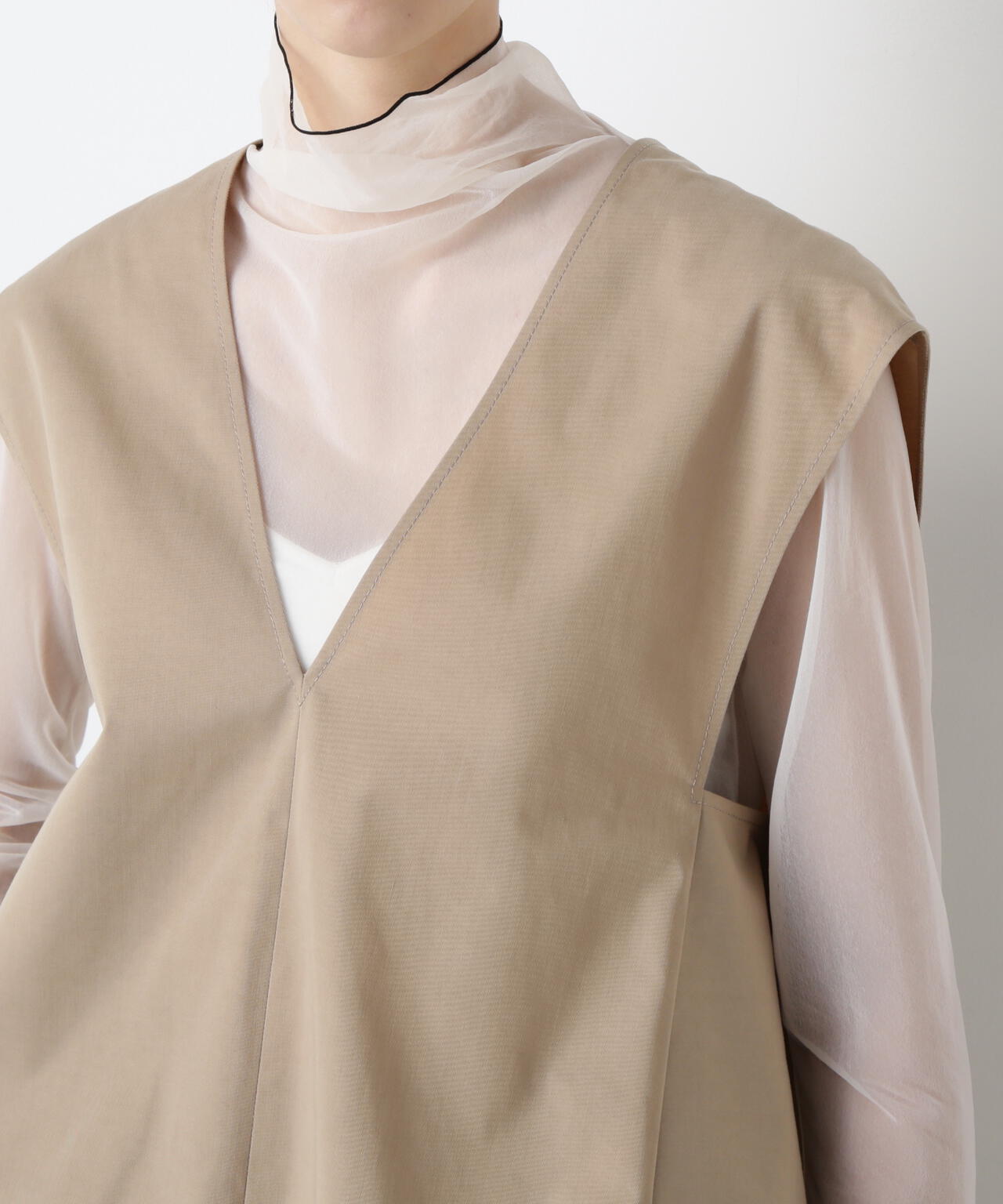 Back Peplum Gilet Blouse