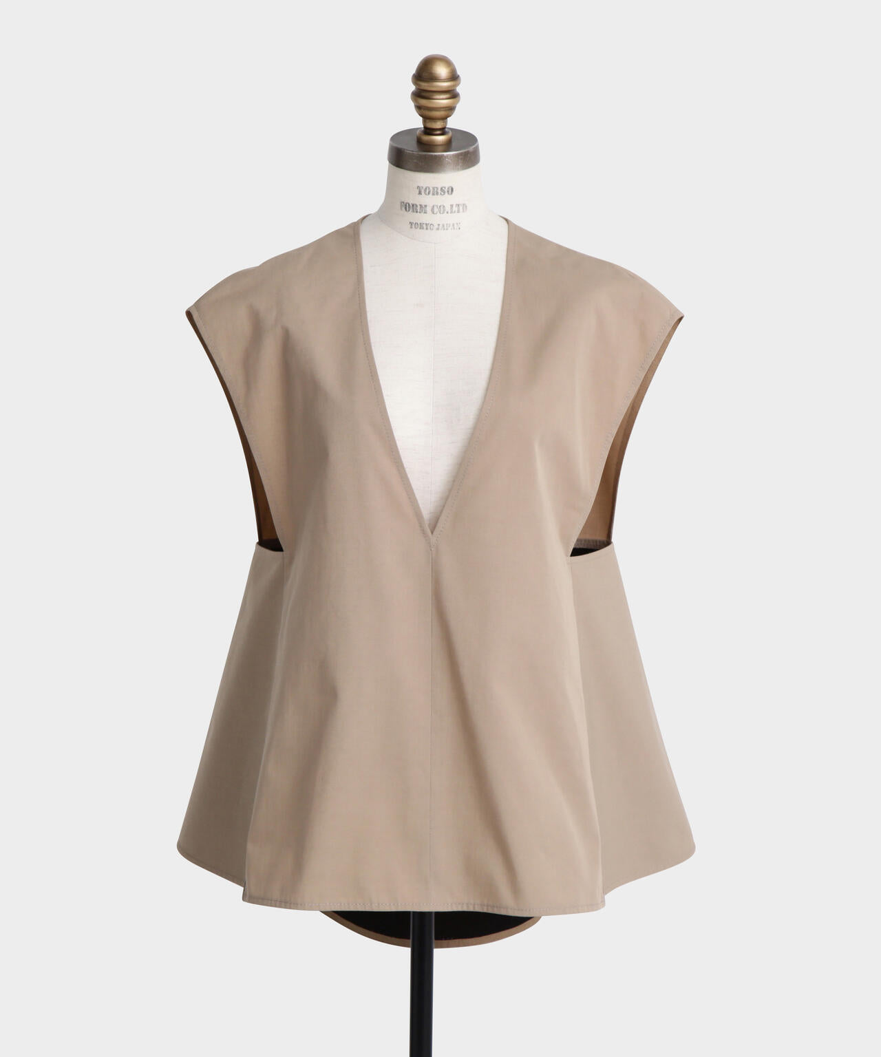 Back Peplum Gilet Blouse