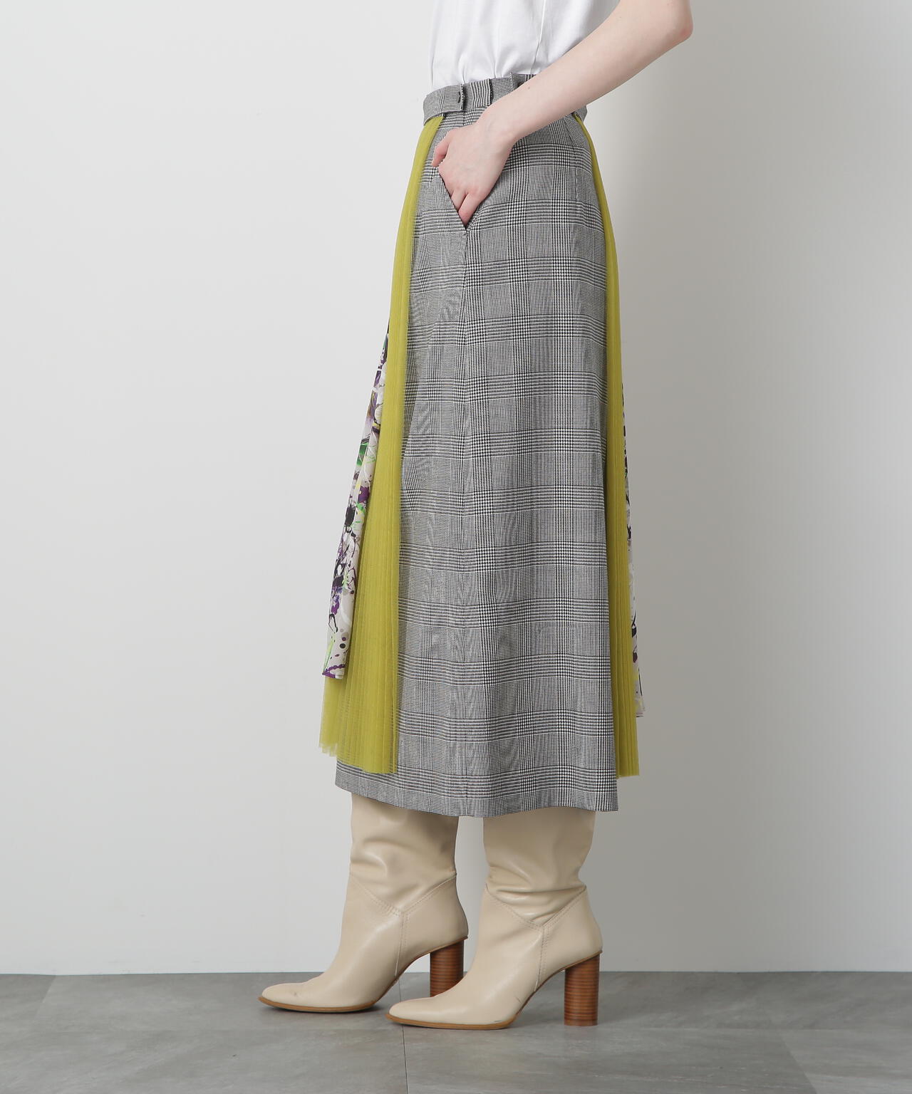 Mix Fabric Combination Skirt