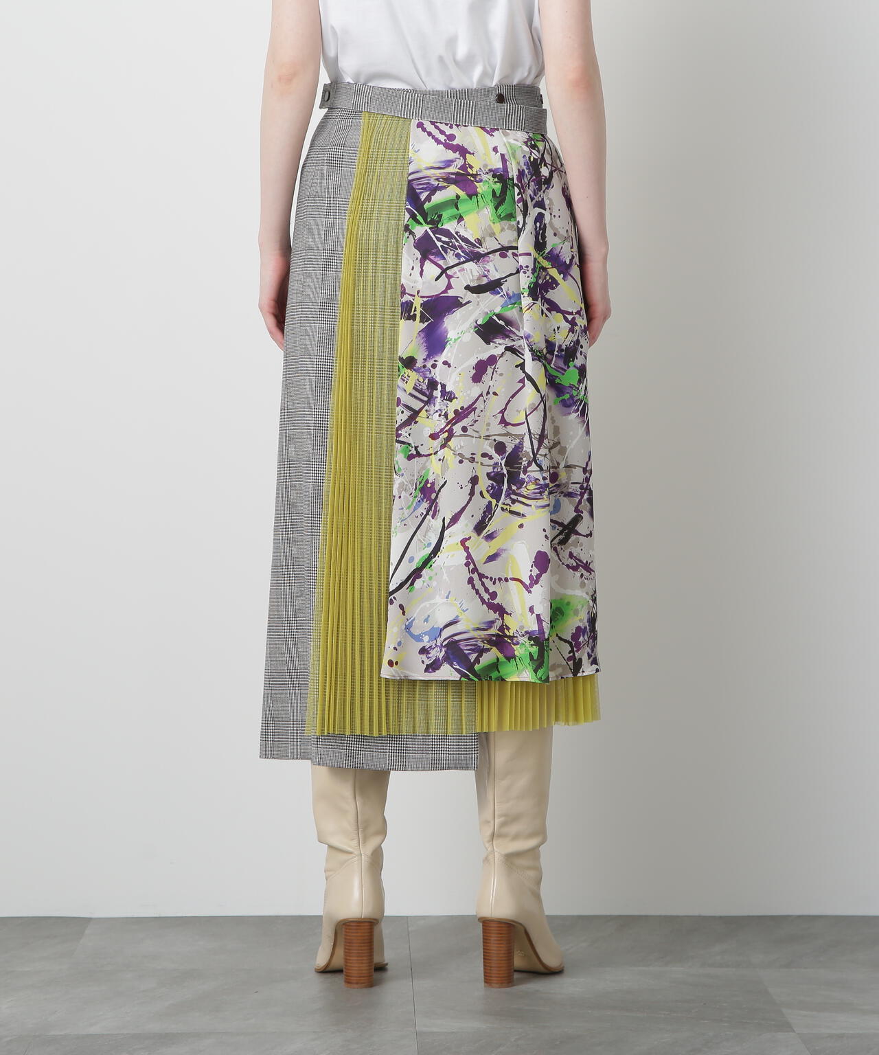 Mix Fabric Combination Skirt