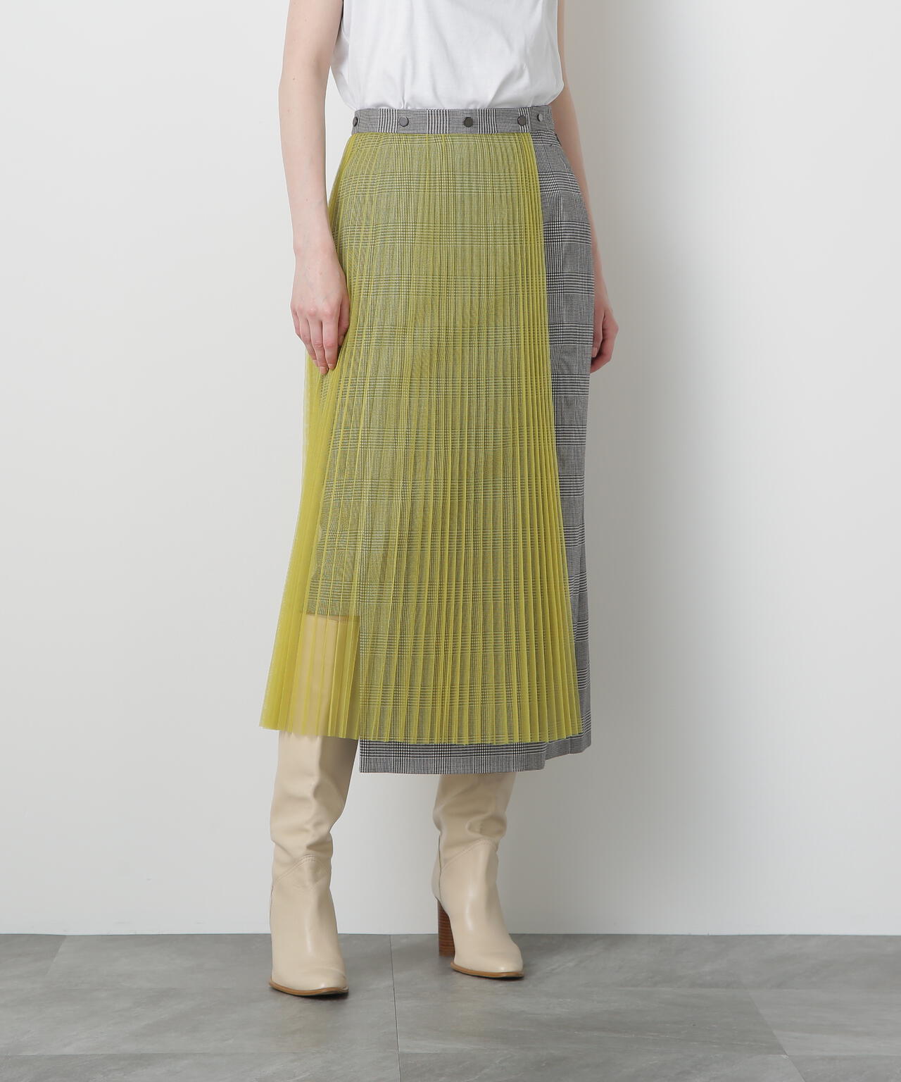 Mix Fabric Combination Skirt