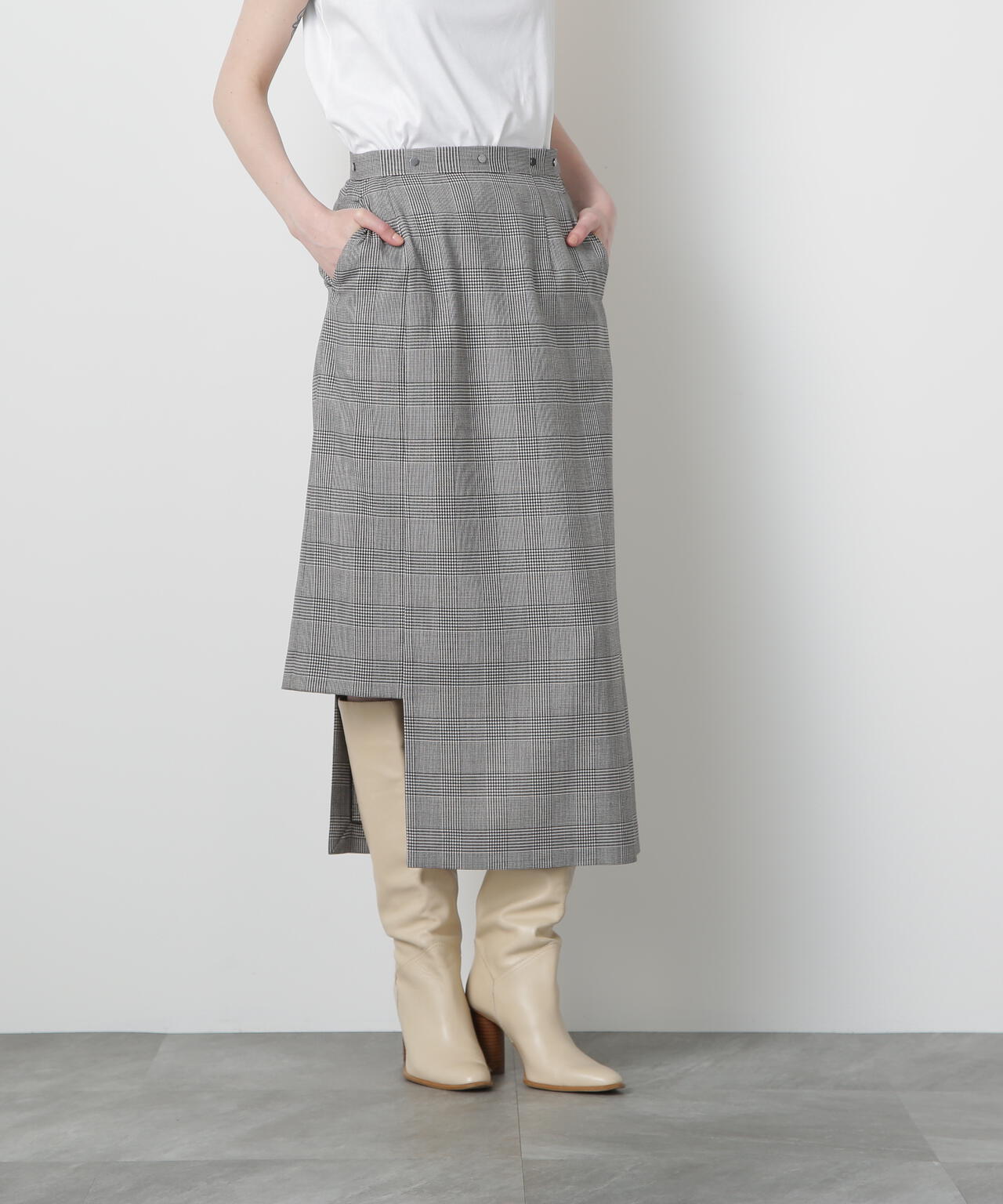 Mix Fabric Combination Skirt