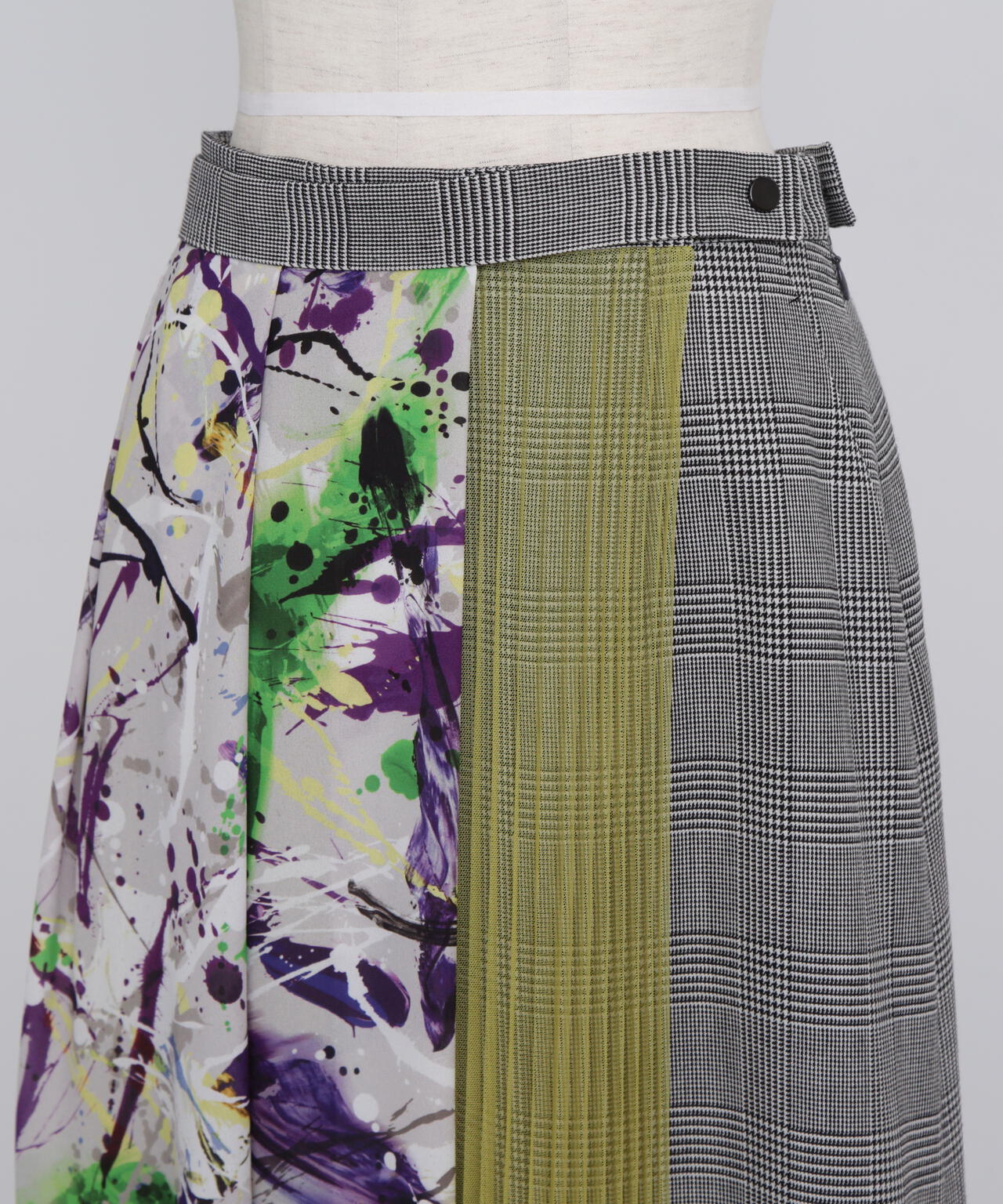 Mix Fabric Combination Skirt