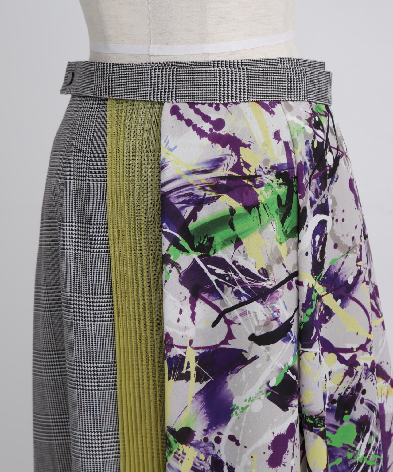 Mix Fabric Combination Skirt