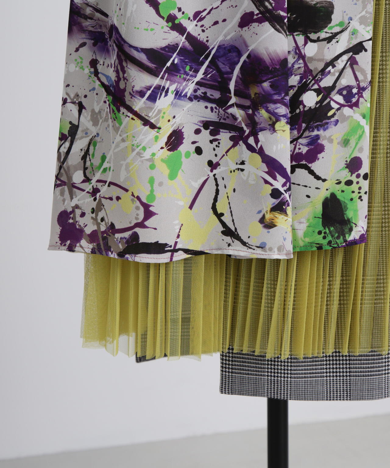 Mix Fabric Combination Skirt