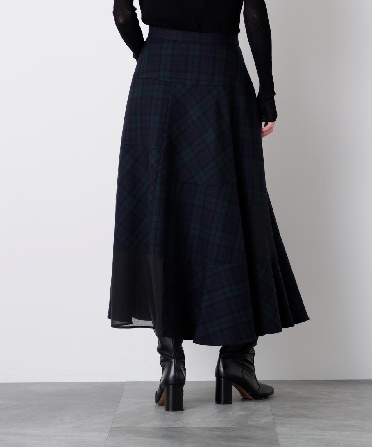 Sheer Combination Pattern Skirt