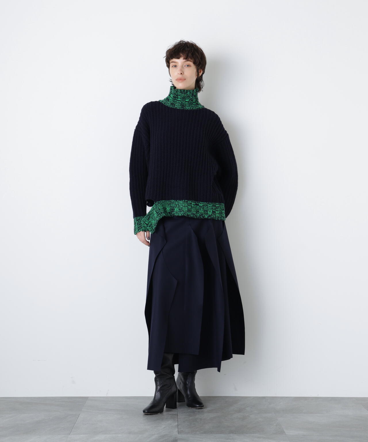 Jersey Melton Skirt