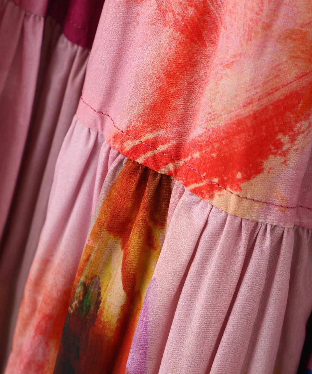 Crushed Art Print Skirt