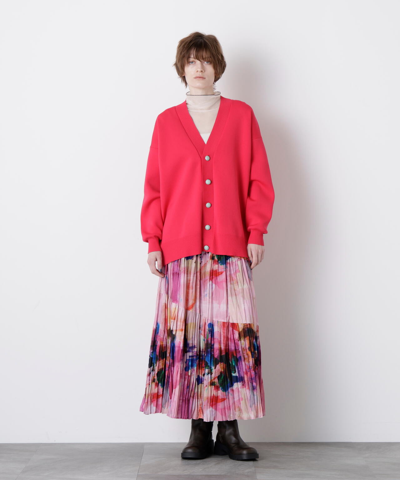 Crushed Art Print Skirt