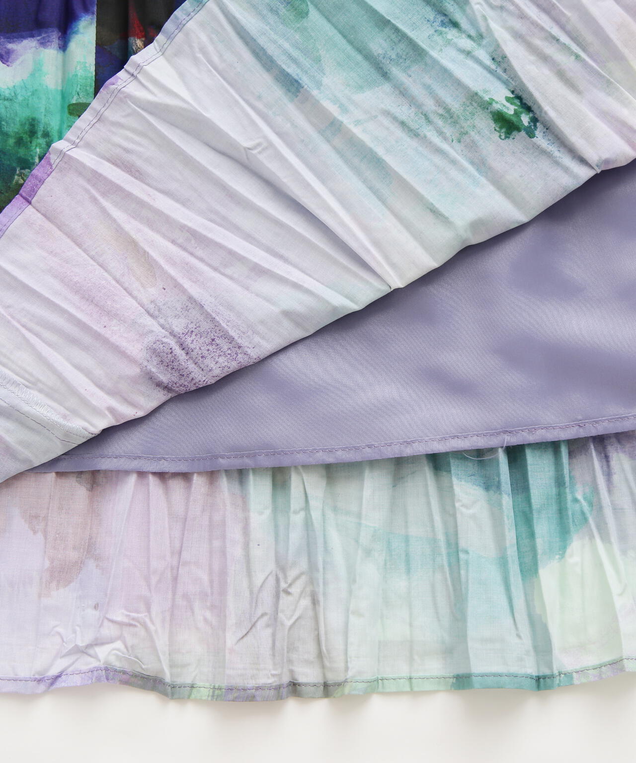 Crushed Art Print Skirt