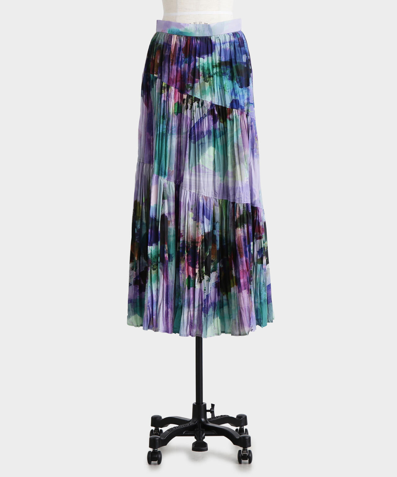 Crushed Art Print Skirt