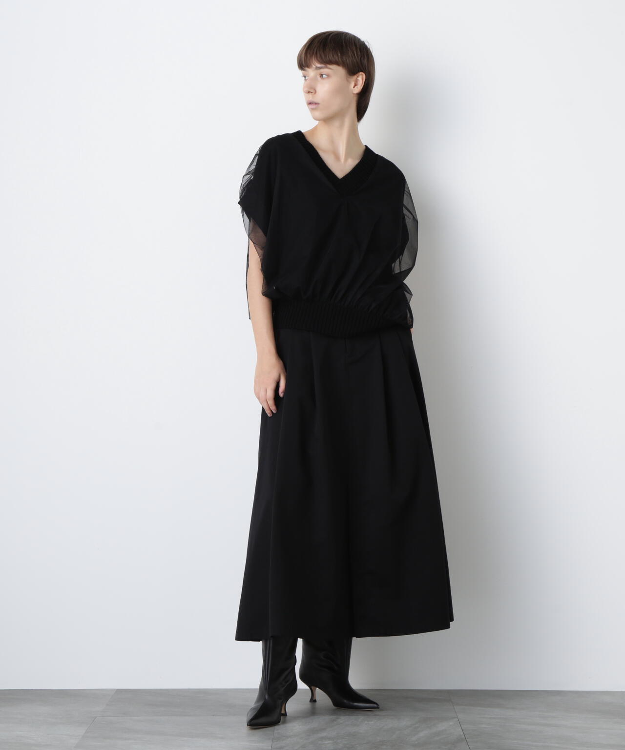 Maxi Flare Chino Skirt