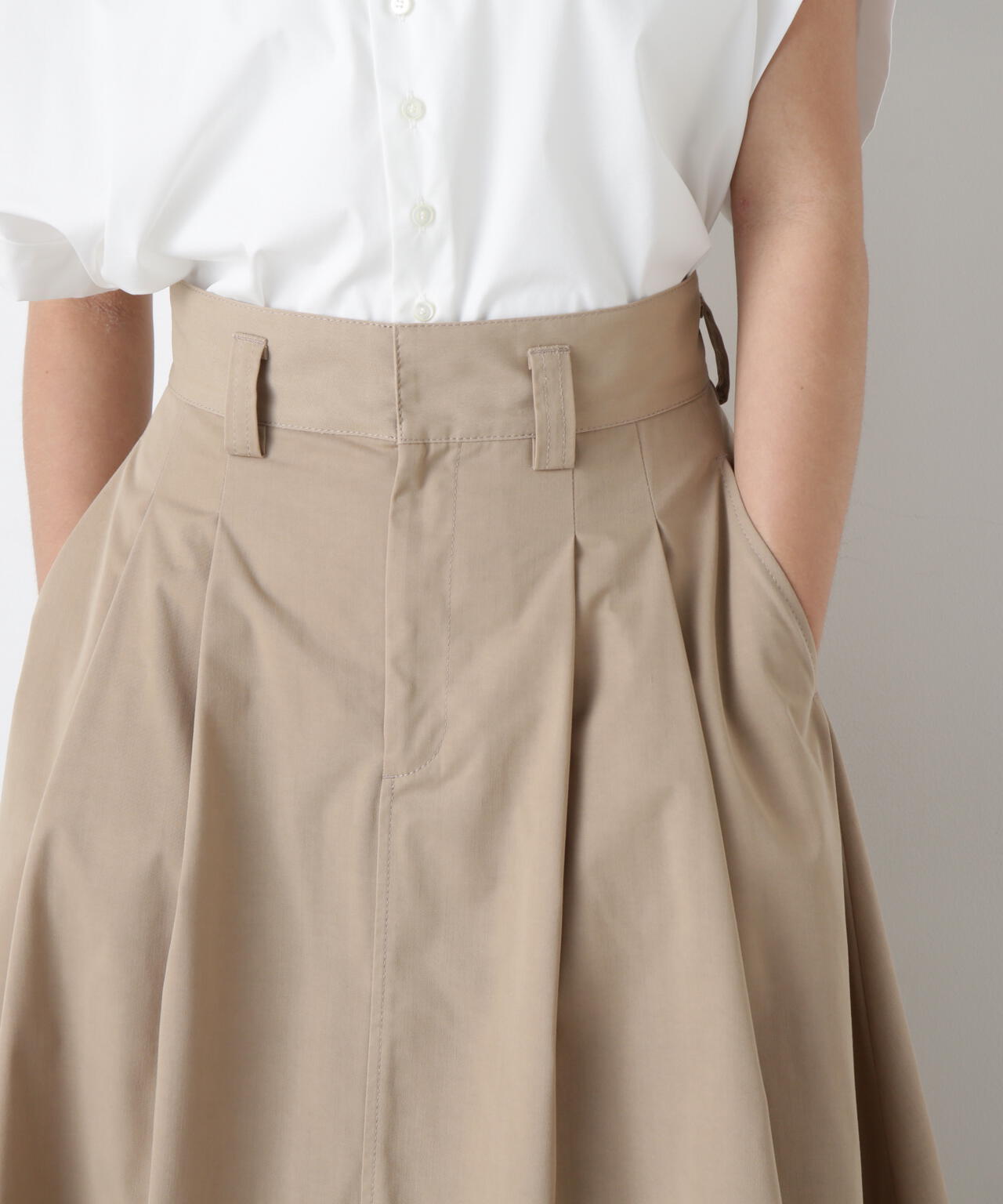 Maxi Flare Chino Skirt