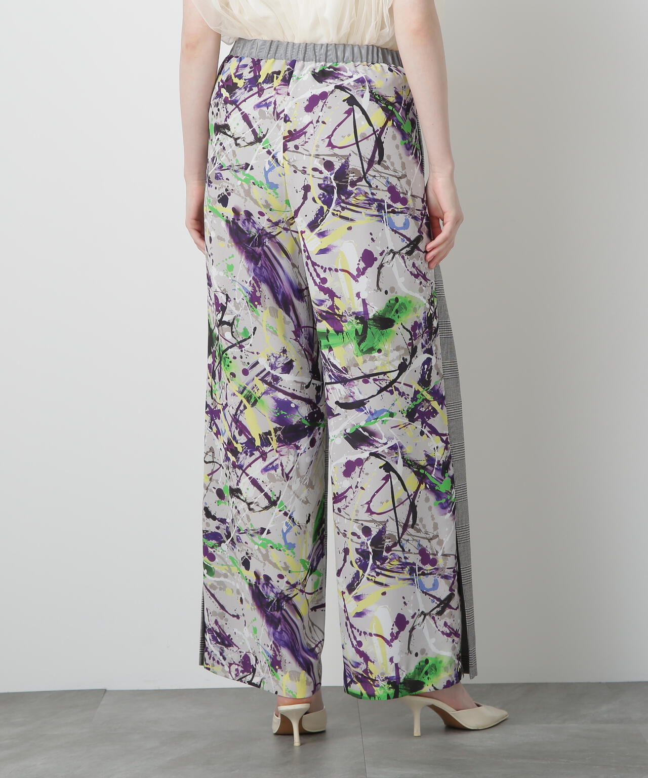 Printed Combination Wide Pants
